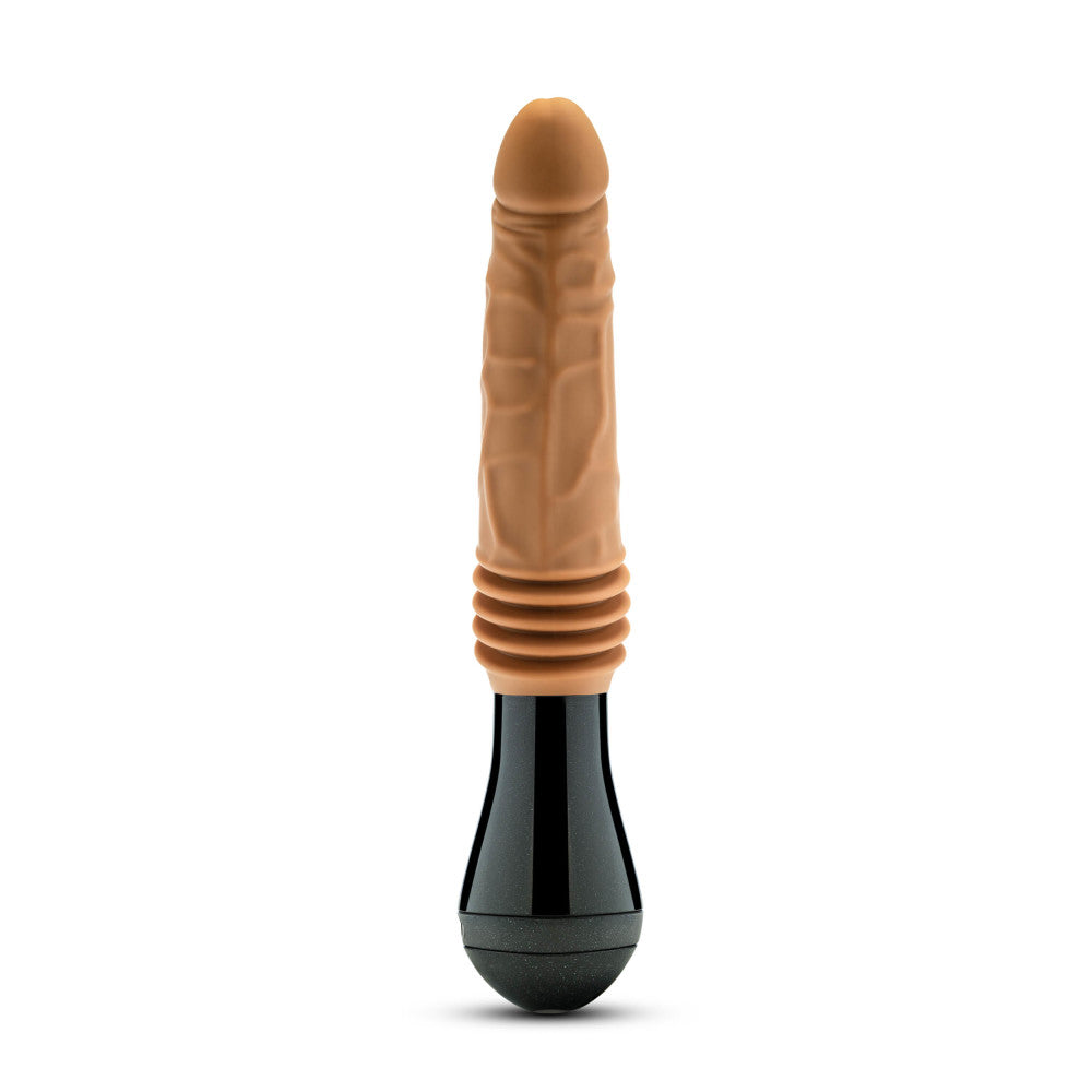 Dr. Skin Silicone By Blush® | Dr. Arthur Large 10.5 Inch Vibrating, Gyrating And Thrusting Dildo in Tan – Made With Puria® Platinum Cured Silicone、mySite、bottomscart