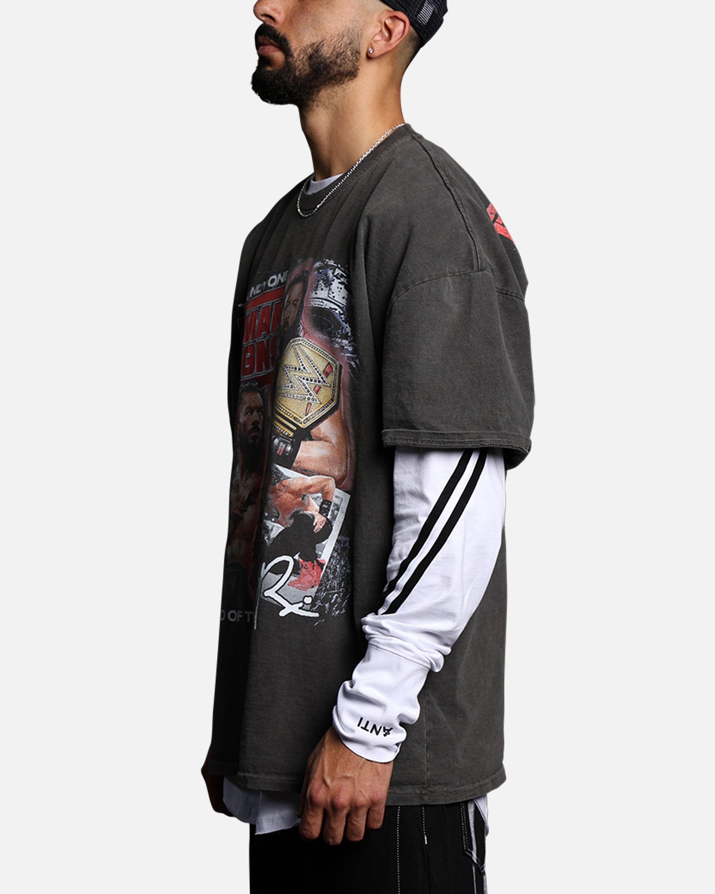 Culture Kings X WWE Roman Reigns Vintage T-Shirt Black Wash、mySite、zt4zffjzw