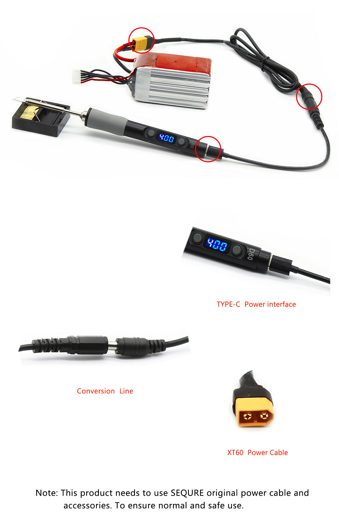 Attention to power connection