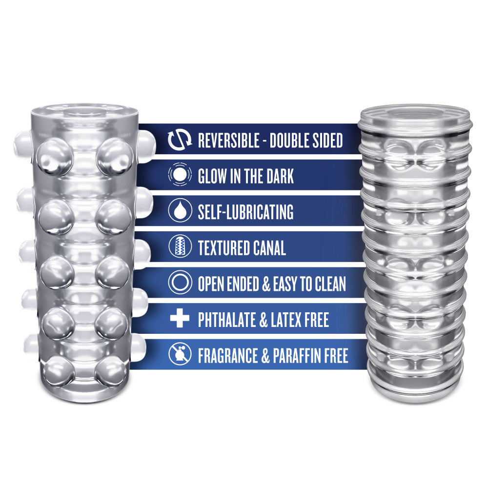 Rize! By Blush® | Swich - Glow in the Dark Self-Lubricating Stroker - Clear、mySite、bottomscart