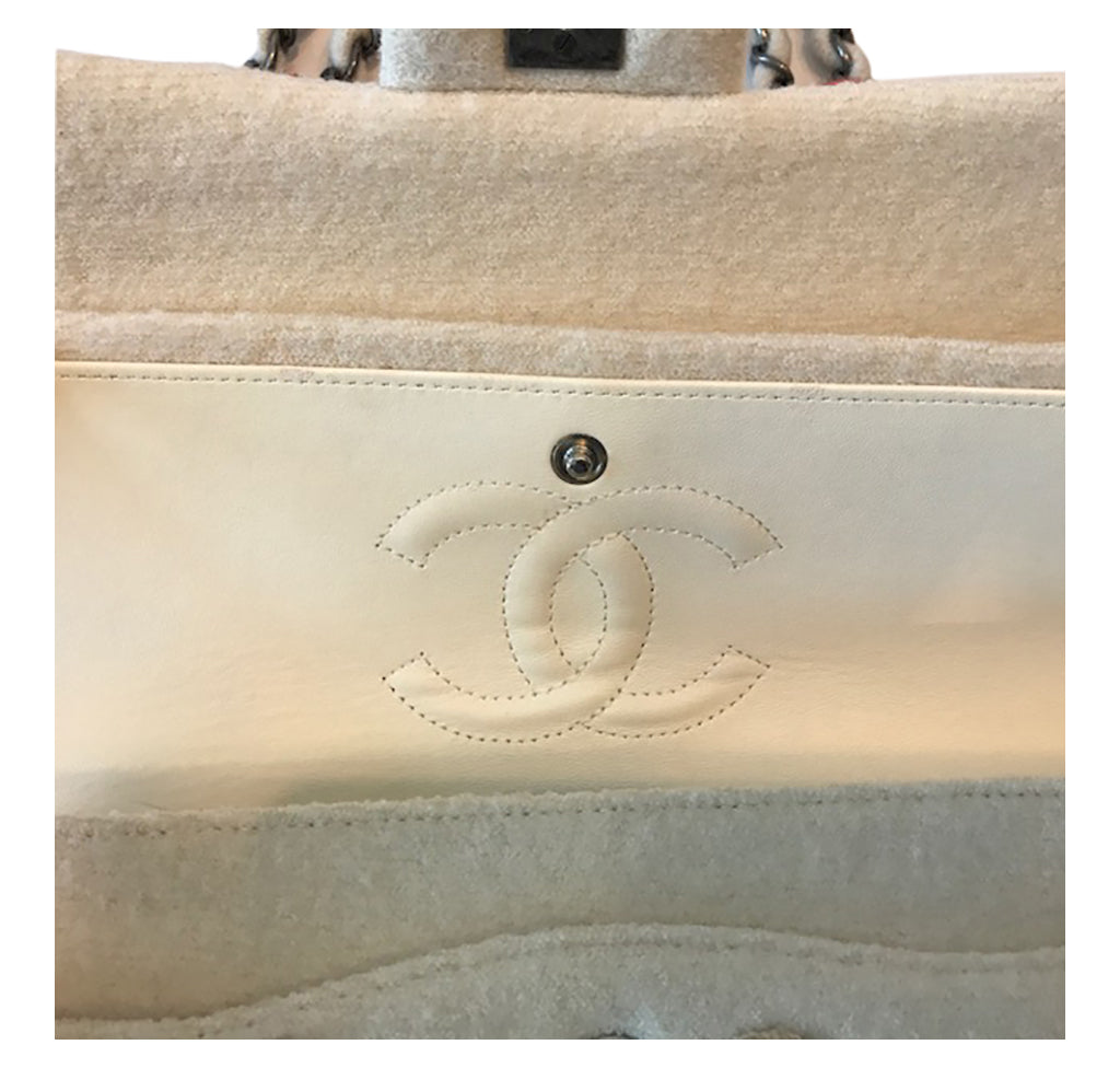 Chanel Runway Embroidered Felt Double Classic Flap Bag、mySite、garminoutage.com