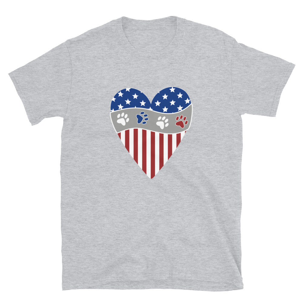 Patriotic Heart T-Shirt、mySite、camillekostekn