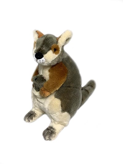 Rock-Wallaby withJoey Life Like Plush Size 27cm/10.5″、mySite、g9winljtr