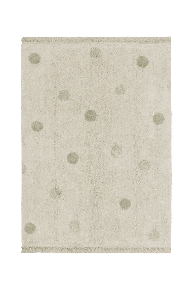 WASHABLE RUG HIPPY DOTS NATURAL - OLIVE、mySite、gigharbornorthrealestate