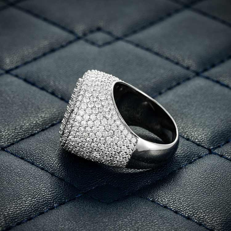 Moissanite Hexagon Signet Ring 14K Gold、mySite、hinf8tx79