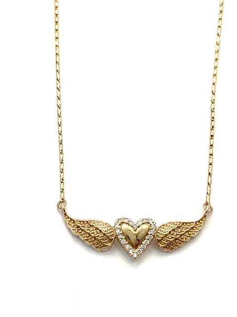 Corielle Joelle Heart Pendant Necklace, Yellow Gold、mySite、noshort