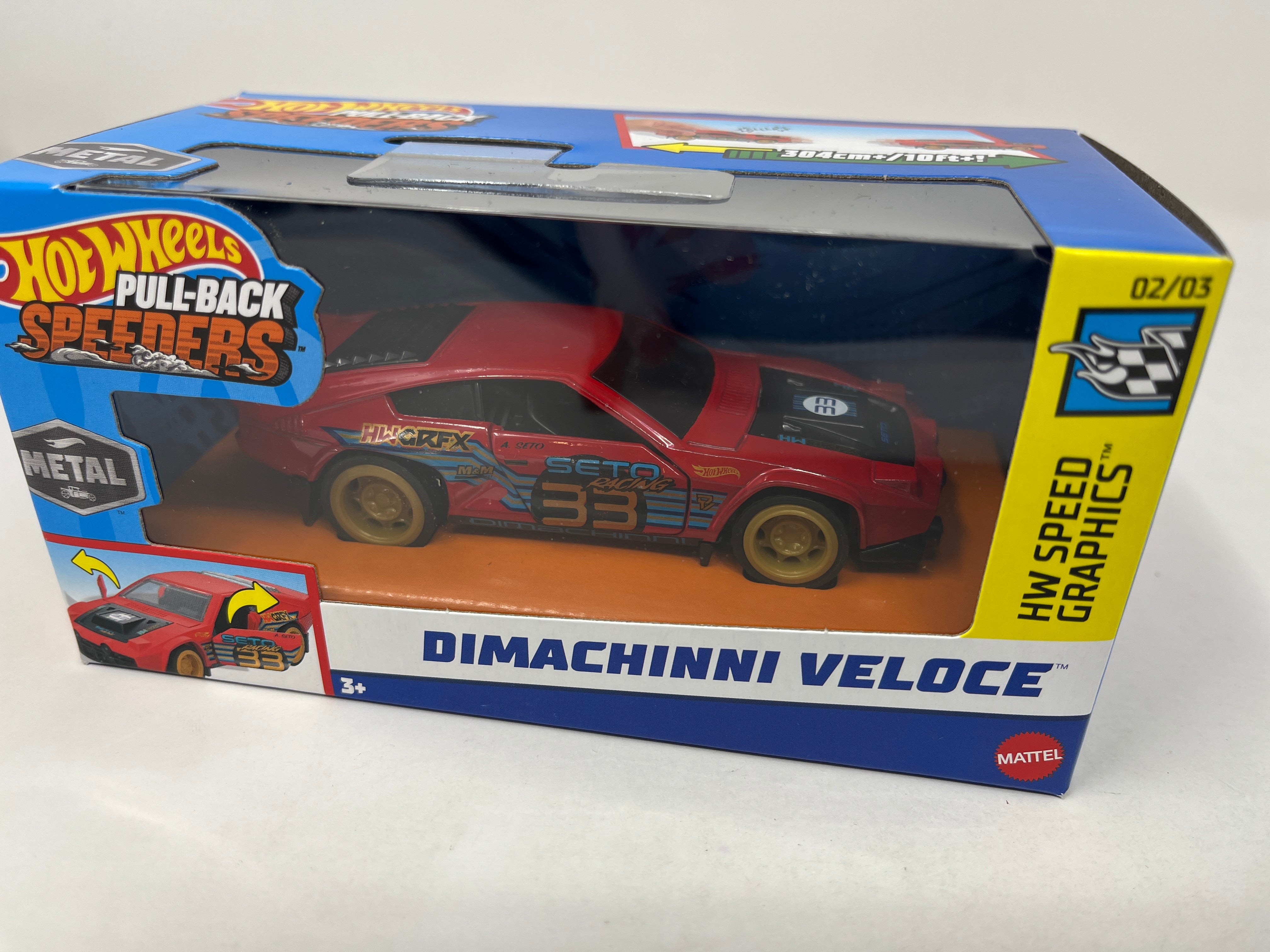 Dimachinni Veloce * RED * 2024 Hot Wheels Pull-Back Speeders 1:43 scale Case F、mySite、hgirdovlk