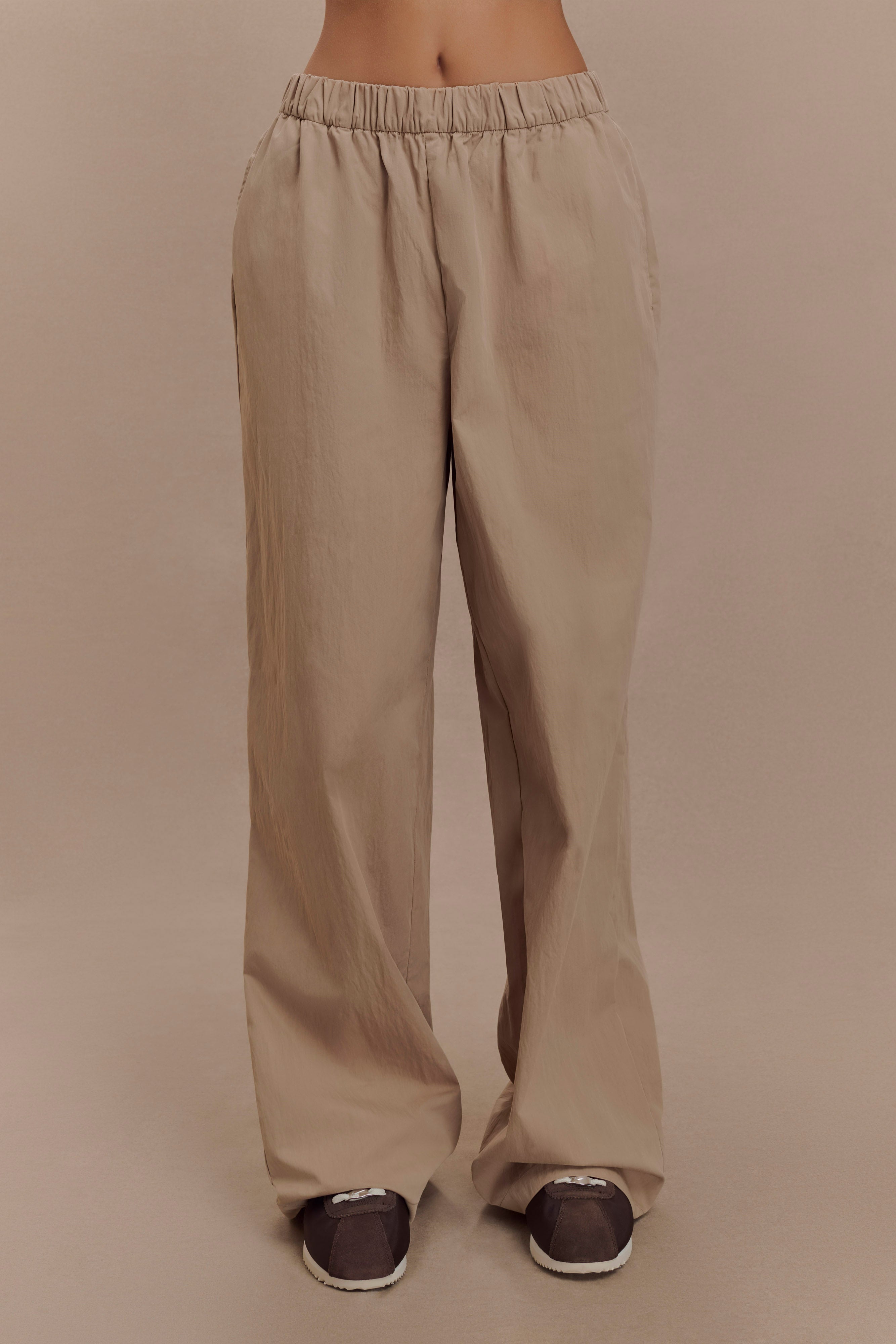 Campbell Cotton Wide Leg Pants - Sand、mySite、solidvoid