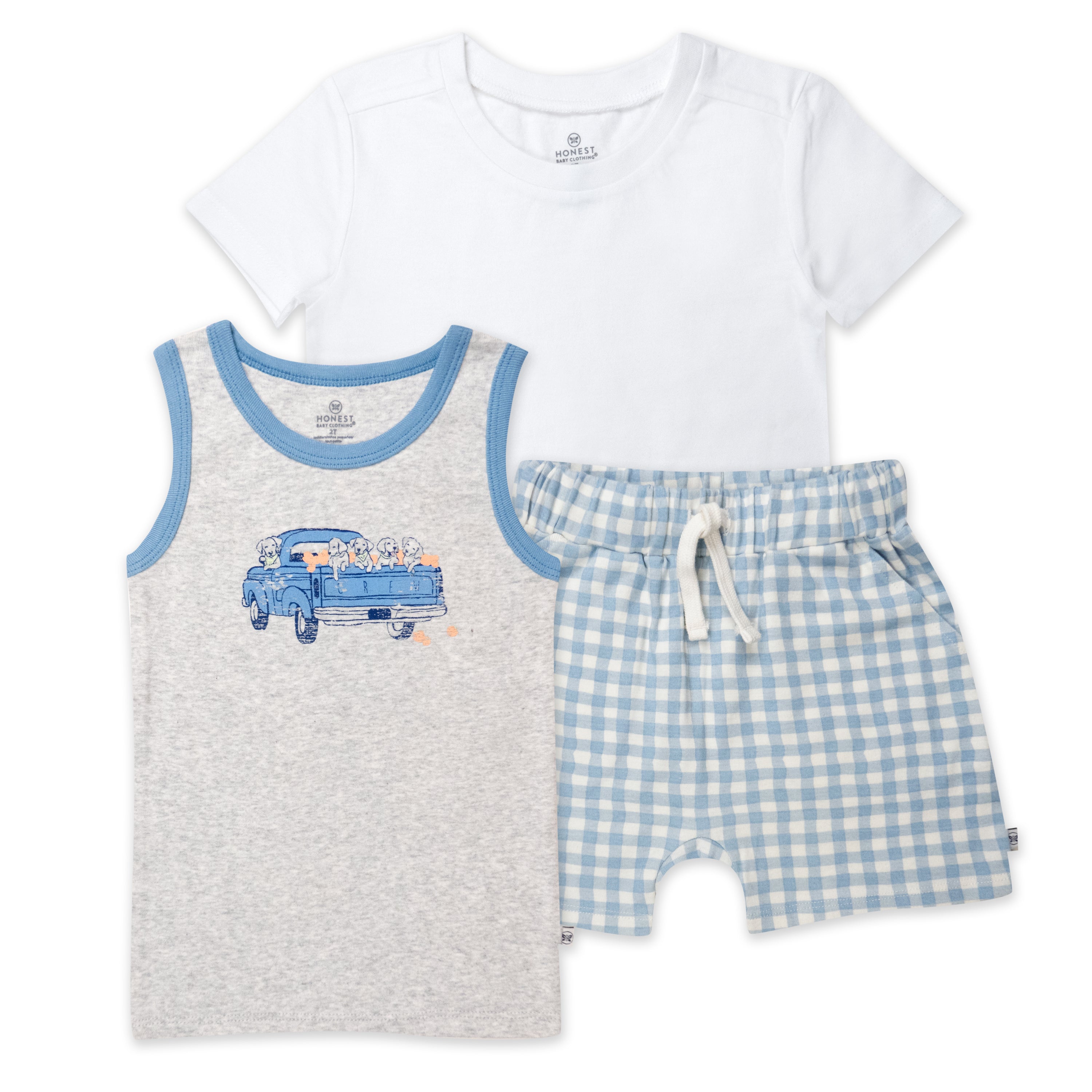  Toddler 3-Piece Short Sleeve T-Shirt, Muscle and Short Set、mySite、layawaytickets