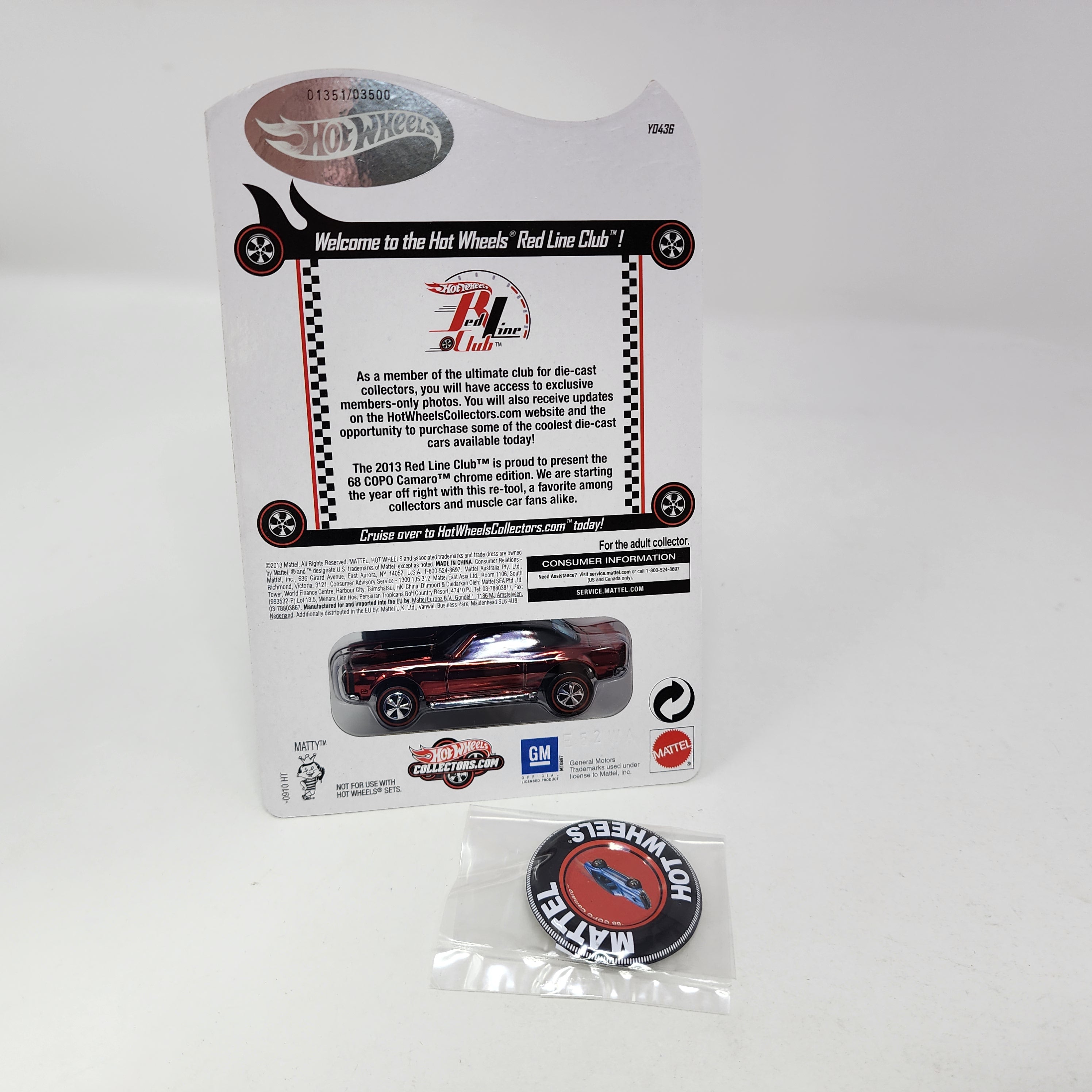 '68 Copo Camaro RED * Hot Wheels Red Line Club RLC Exclusive、mySite、hgirdovlk