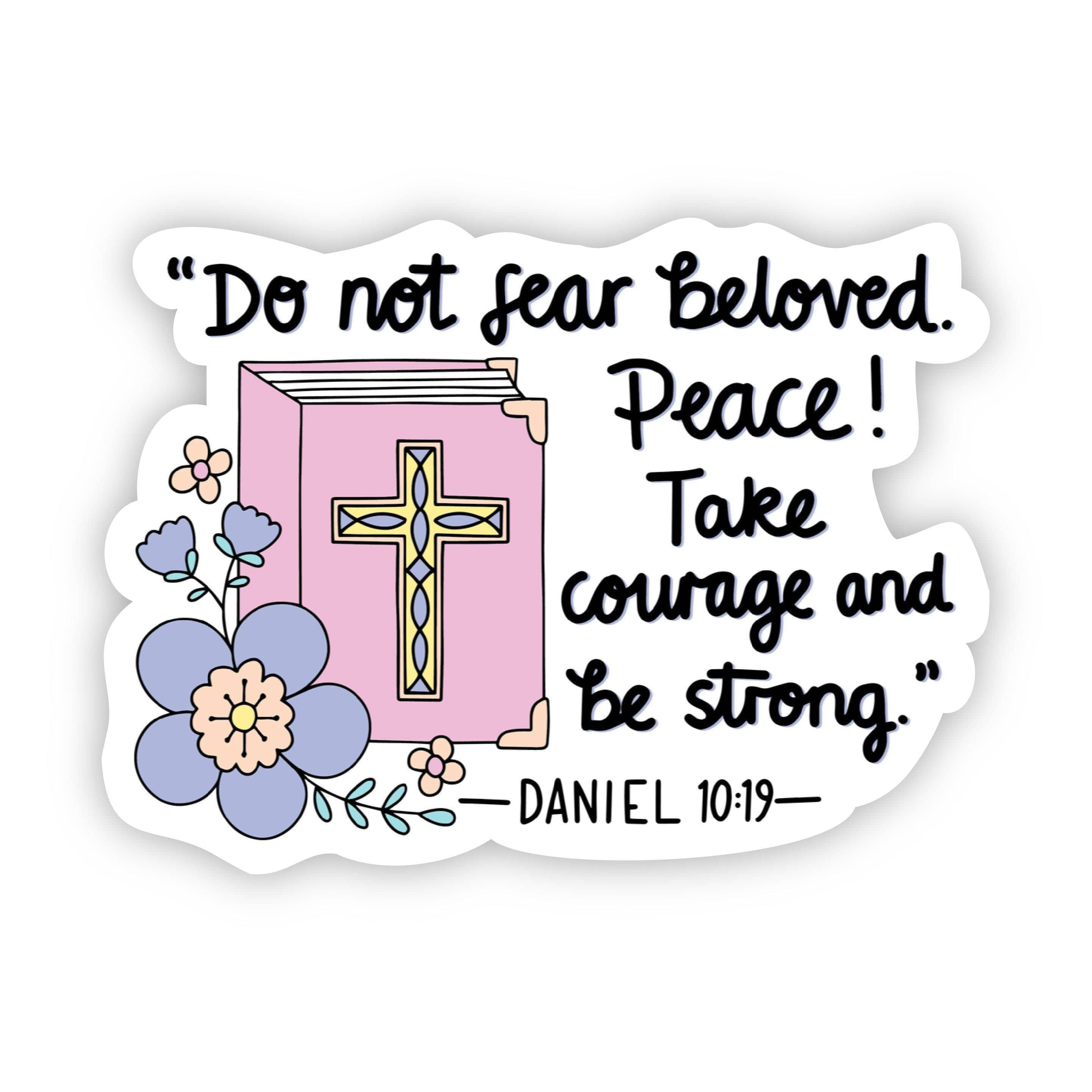  Do not fear beloved Bible Floral Sticker、mySite、elrpsem3k