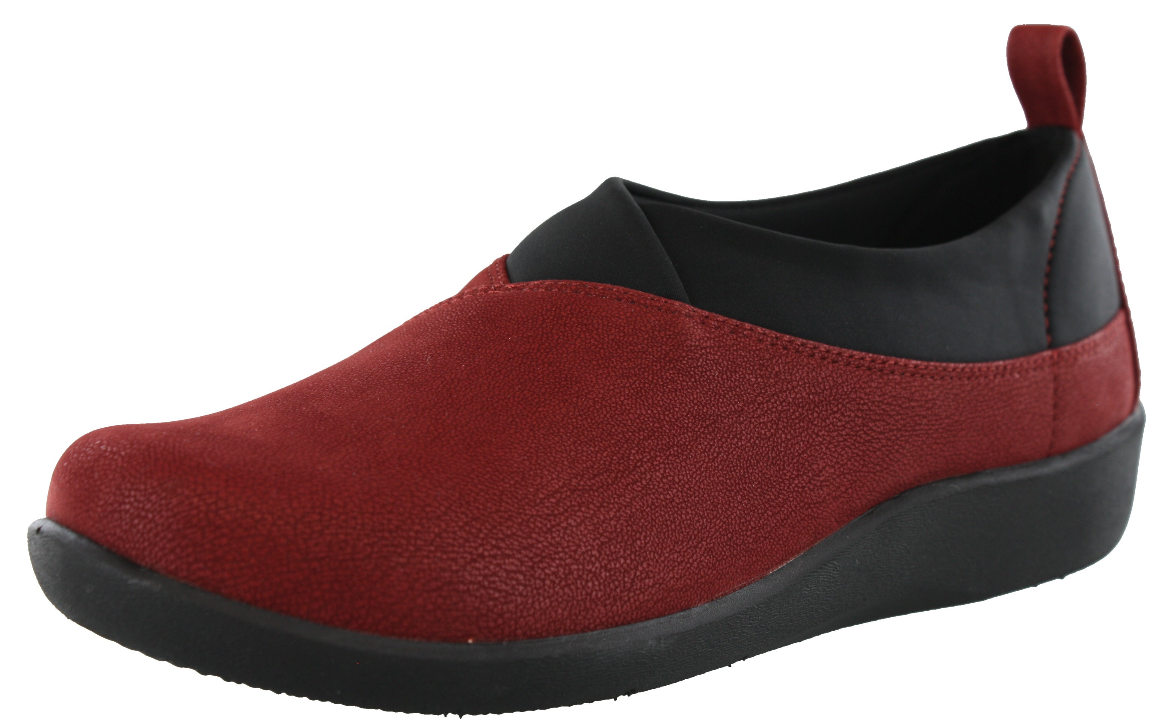 Clarks Women Sillian Greer Red Slip On Casual Shoes、mySite、dreamappss