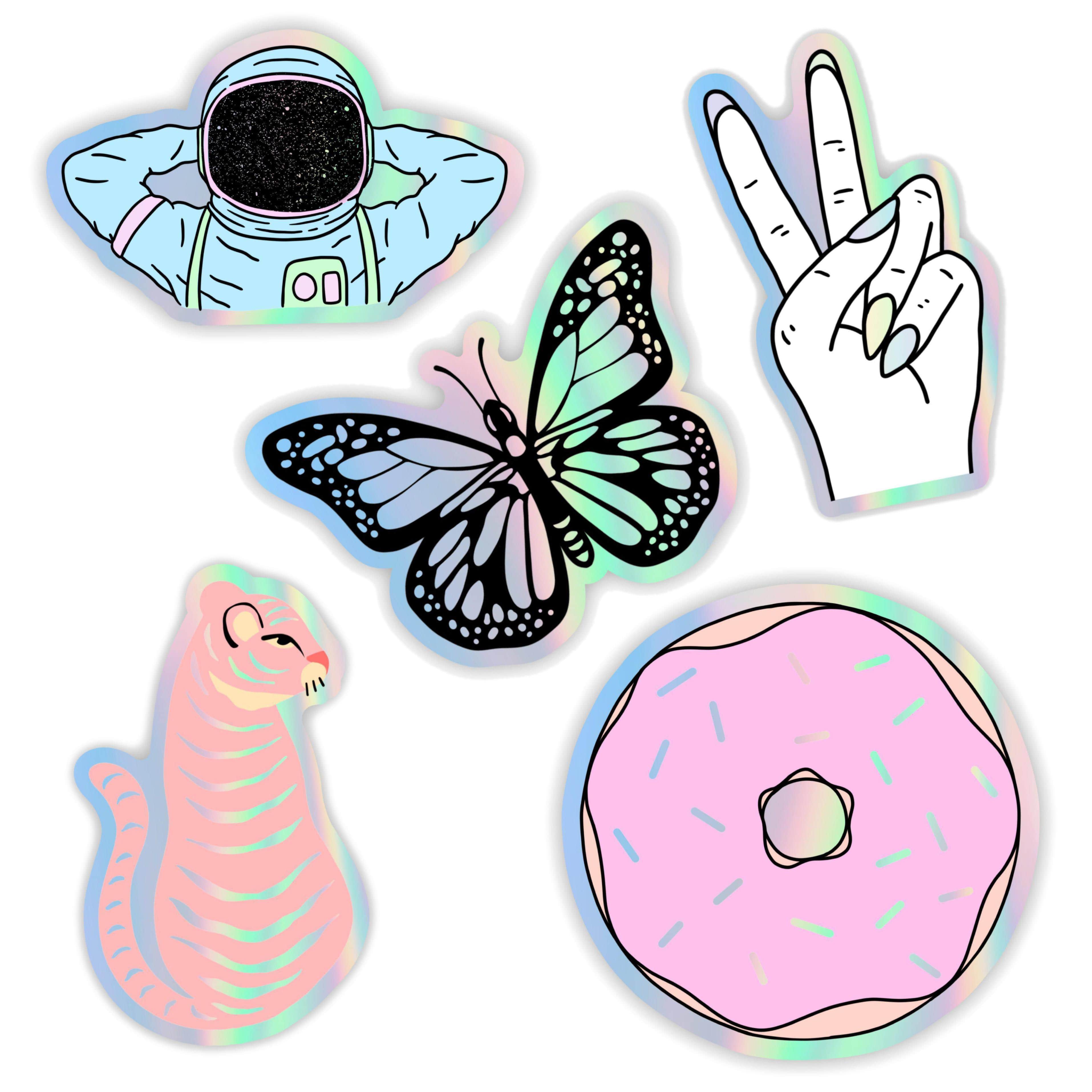  Holographic Sticker 5 Pack、mySite、elrpsem3k