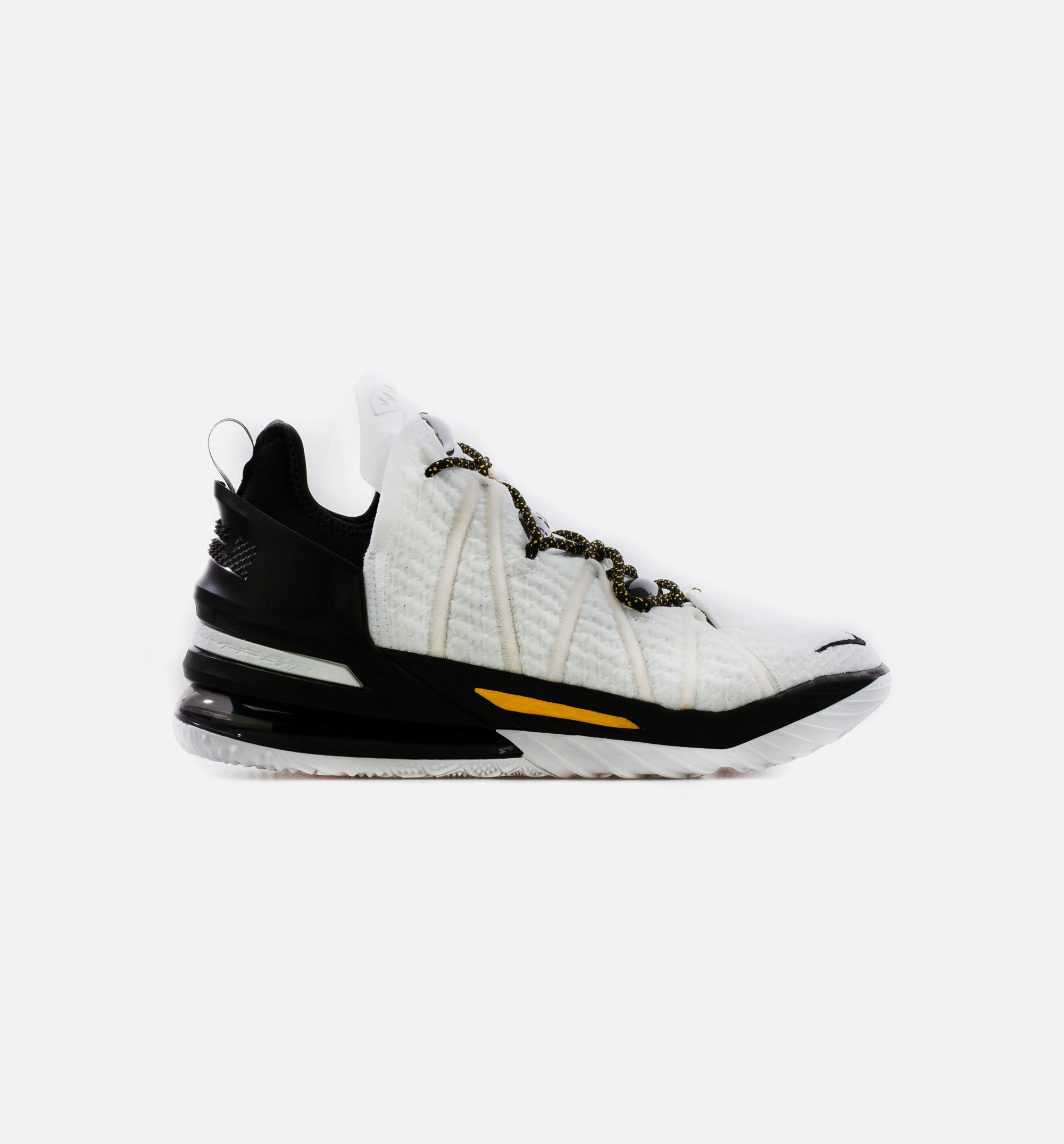 Lebron 18 Home Mens Basketball Shoe - White/Black/Yellow、mySite、dreamappss