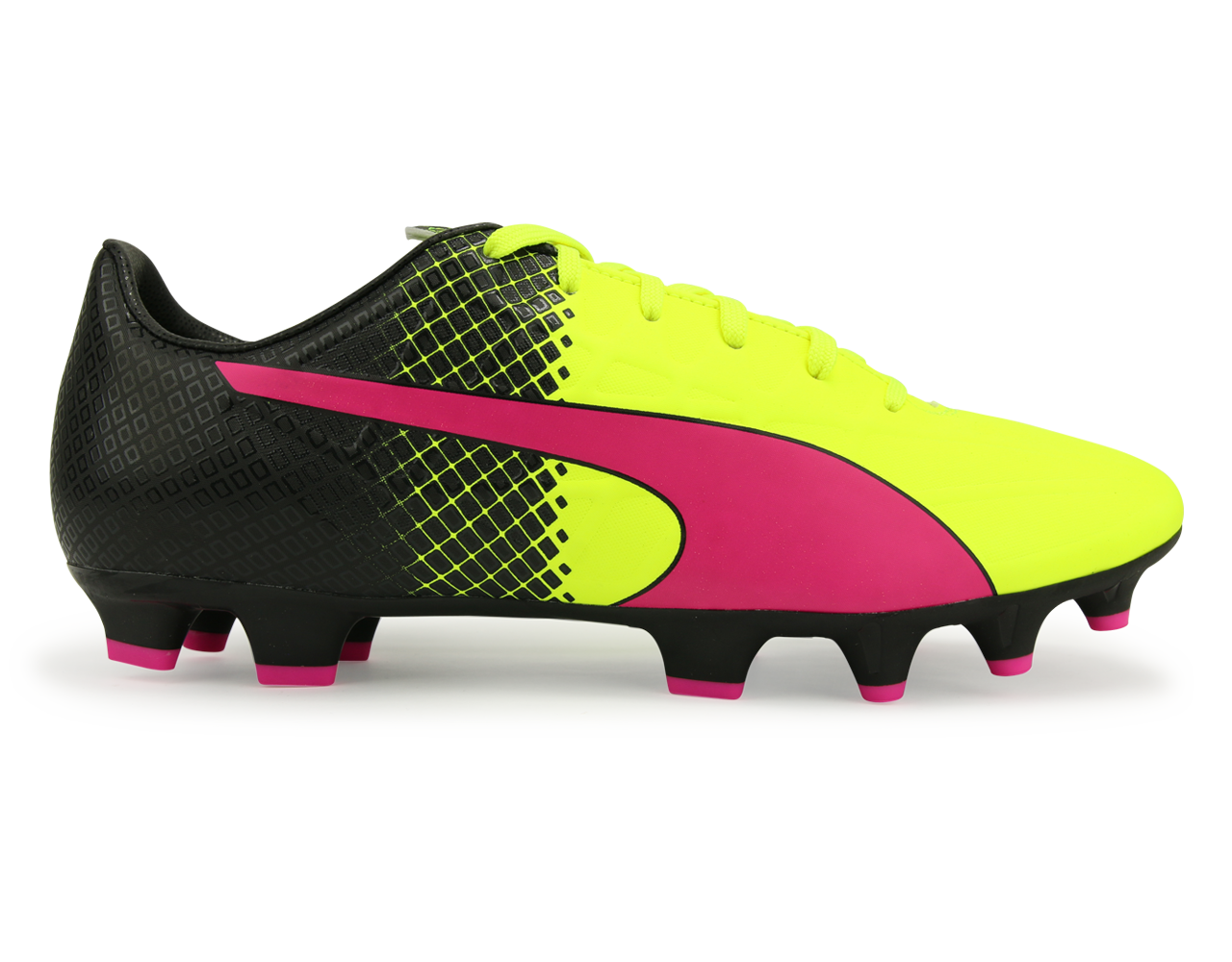 PUMA Men's evoSPEED 4.5 Tricks FG Pink Glow/Safety Yellow/Black、mySite、bottomscart