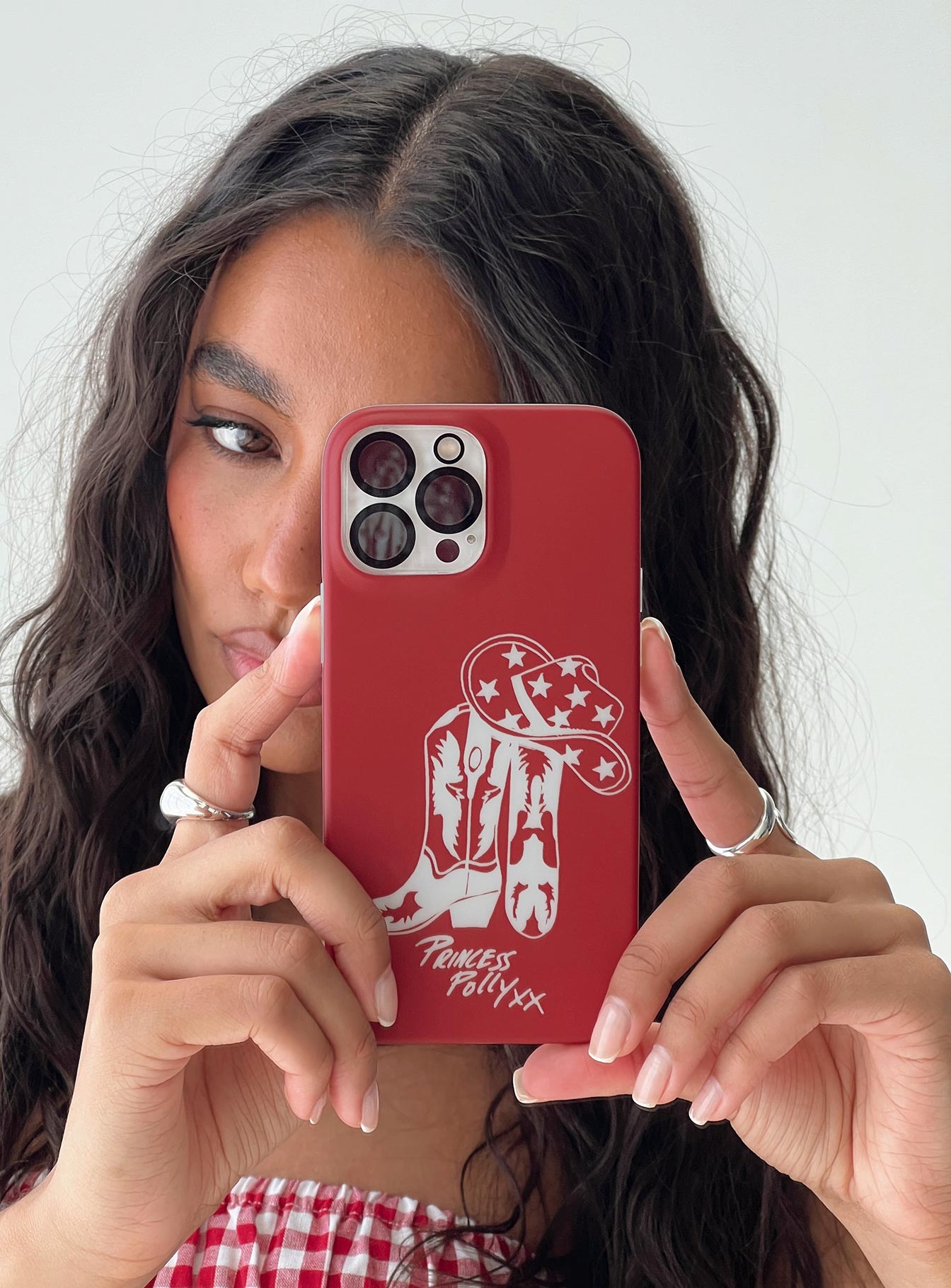Cowboy Dreams iPhone Case Red、mySite、solidvoid