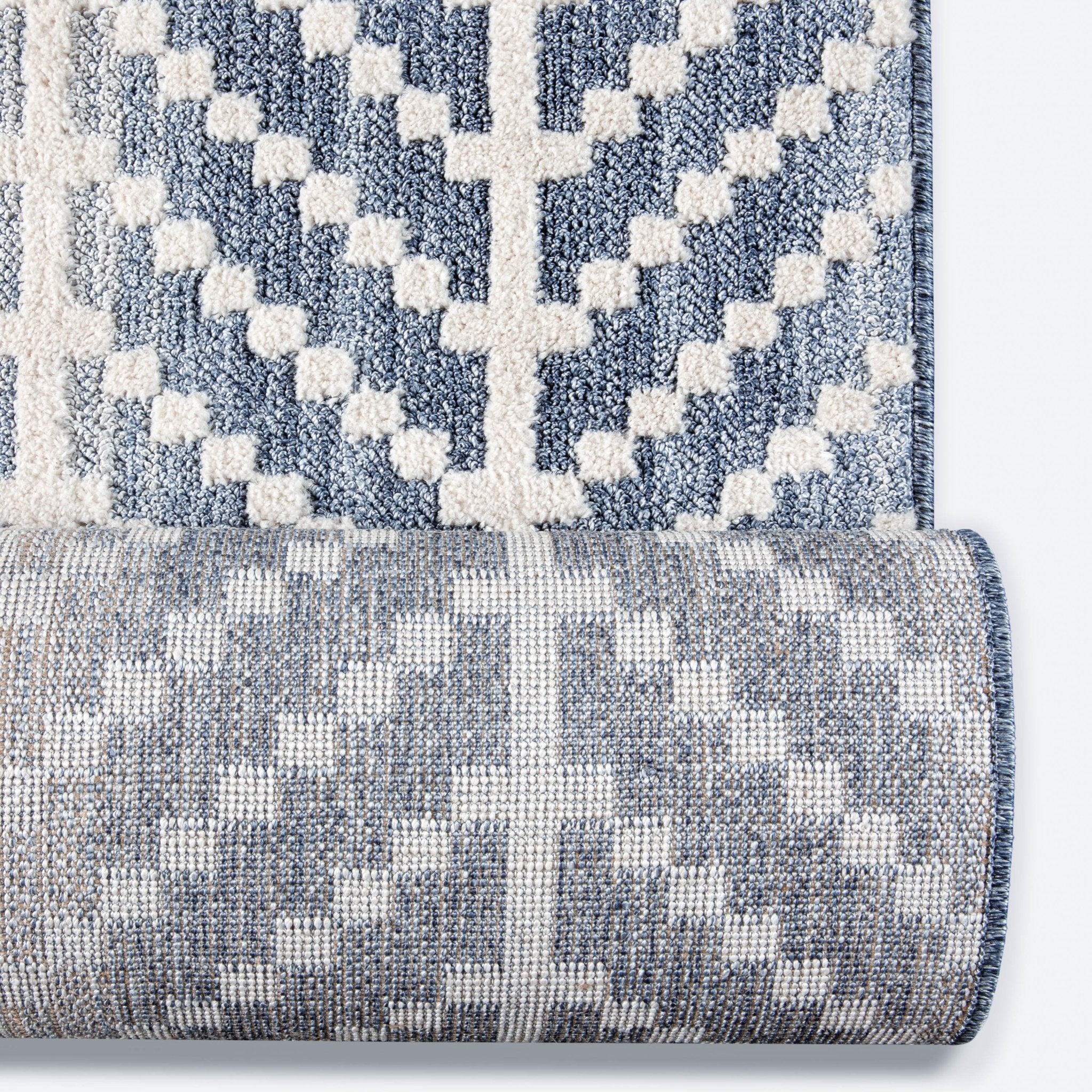 Custom Size Runner Rhodes Modern Blue Choose Your Width x Choose Your Length Hallway & Stair Runner Rug、mySite、gigharbornorthrealestate