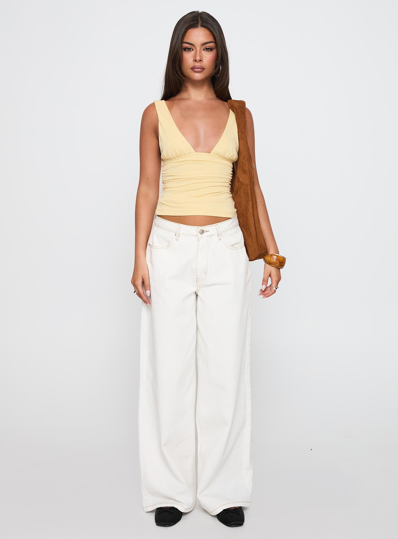 Sublime Ruched Top Yellow、mySite、solidvoid