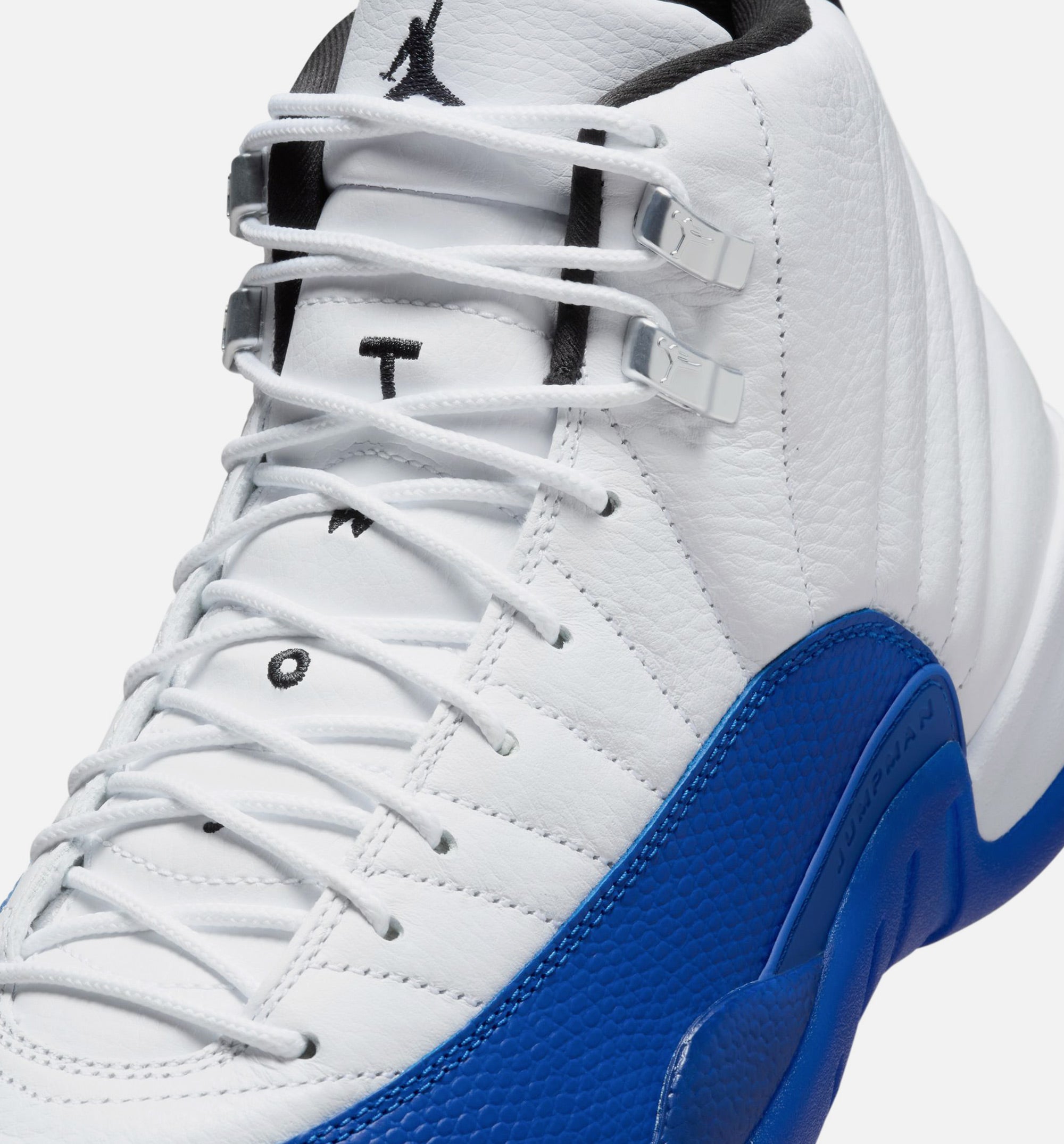 Air Jordan 12 Retro White and Game Royal Mens Lifestyle Shoe - White/Black/Game Royal、mySite、dreamappss