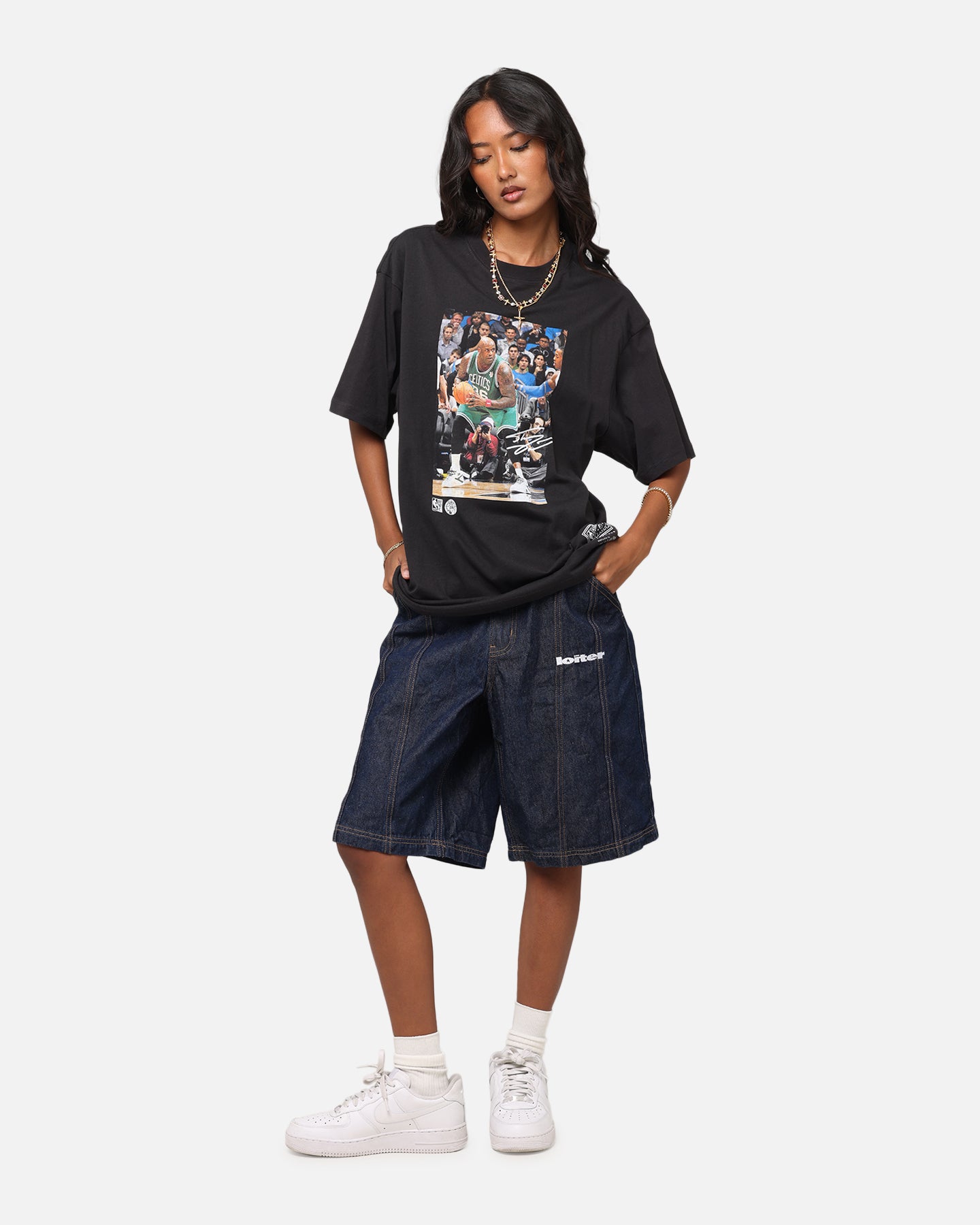 Mitchell & Ness Boston Celtics Shaquille O'Neal Dunk 'Luck of the Irish' T-Shirt Faded Black、mySite、zt4zffjzw