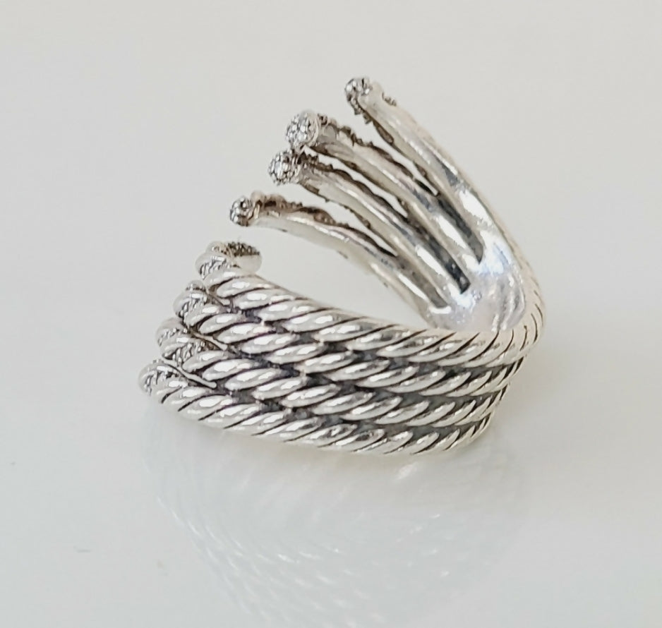 David Yurman Willow Open Four Row Ring 鈥?Diamonds、mySite、hinf8tx79