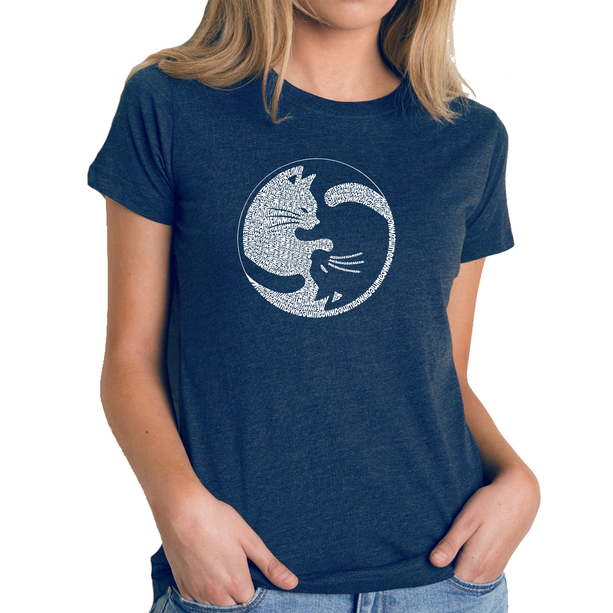 Yin Yang Cat - Women's Premium Blend Word Art T-Shirt、mySite、camillekostekn