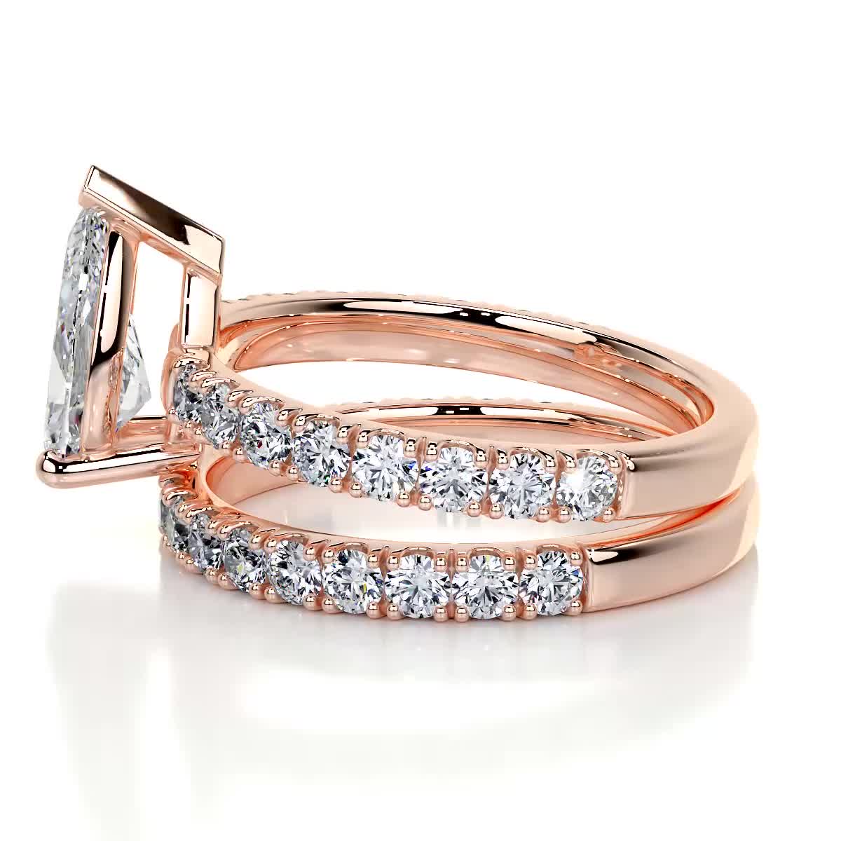Hailey Diamond Bridal Set -14K Rose Gold、mySite、hinf8tx79
