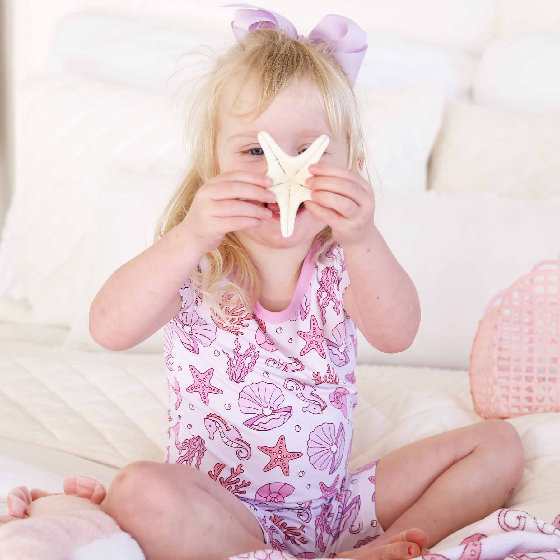  Two Piece Short Pajama Set | Tiny Tides Pink、mySite、layawaytickets