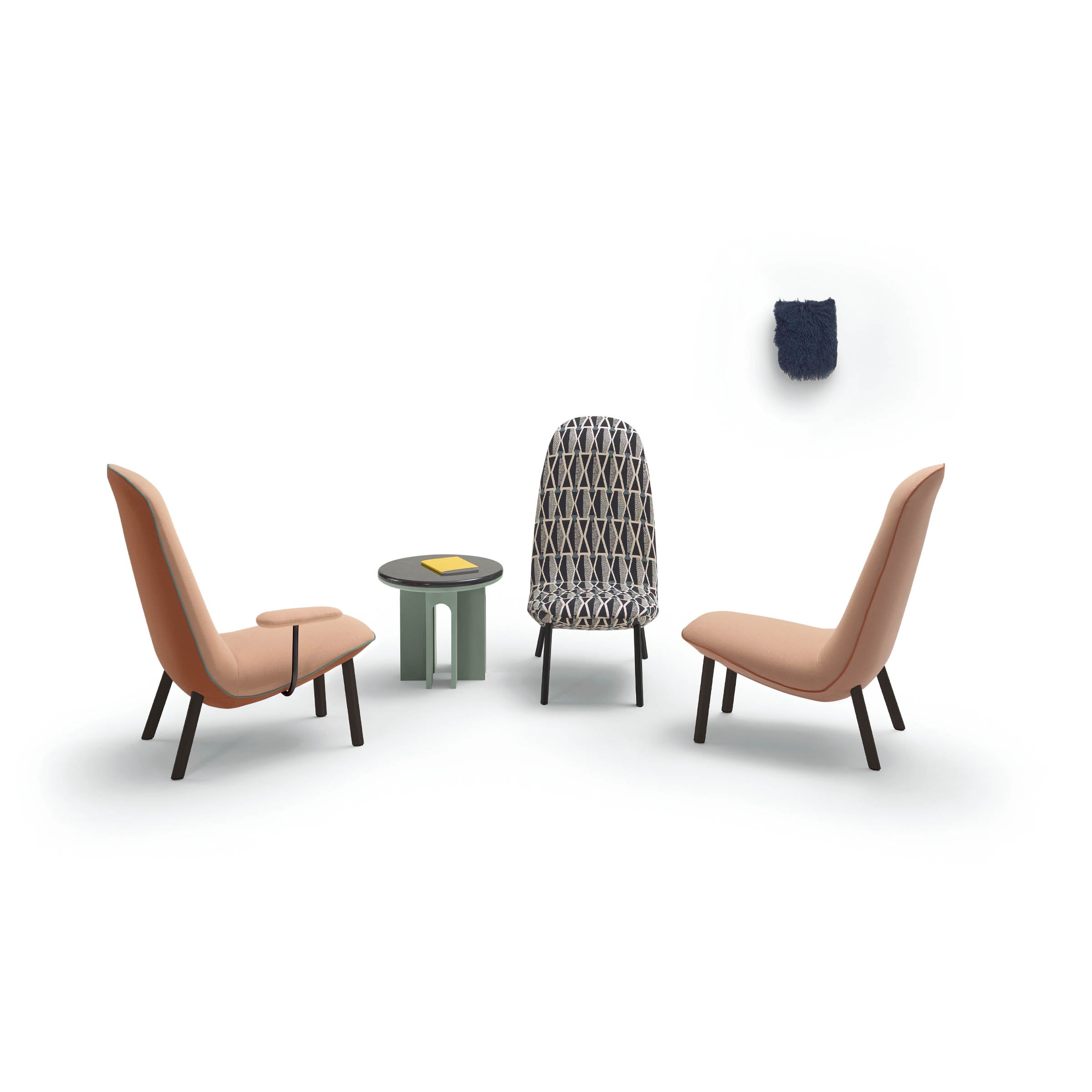 Fabric Armchair LEAFO by Jaime Hayon for Arflex、mySite、neckold