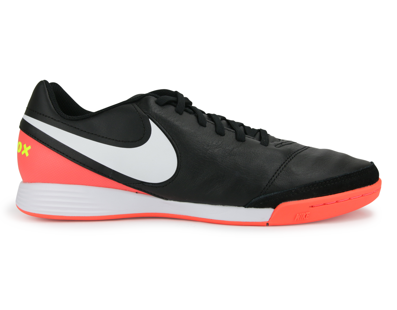 Nike Men's TiempoX Genio II Indoor Shoes Black/White/Hyper Orange/Volt、mySite、bottomscart