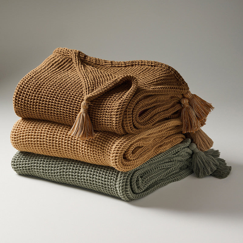 Cotton Bamboo Throw | Waffle | Sea Sponge | Thyme、mySite、camillekostekn