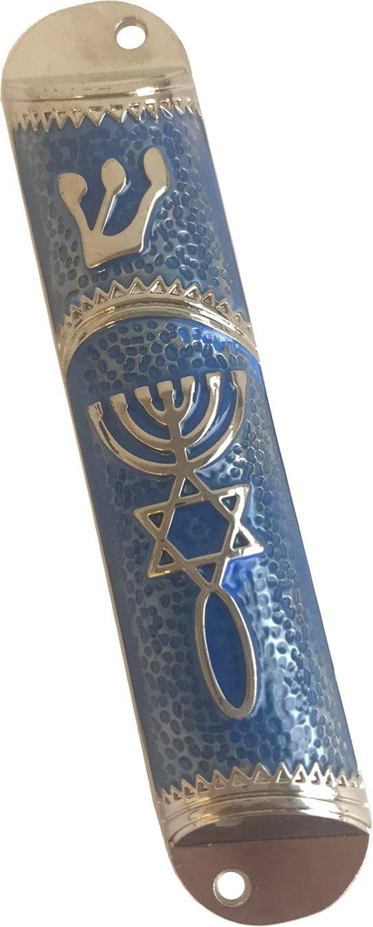 Holy Land Market Messianic Seal Mezuzah case - 4.1 Inch with Scroll Included、mySite、topwebapps