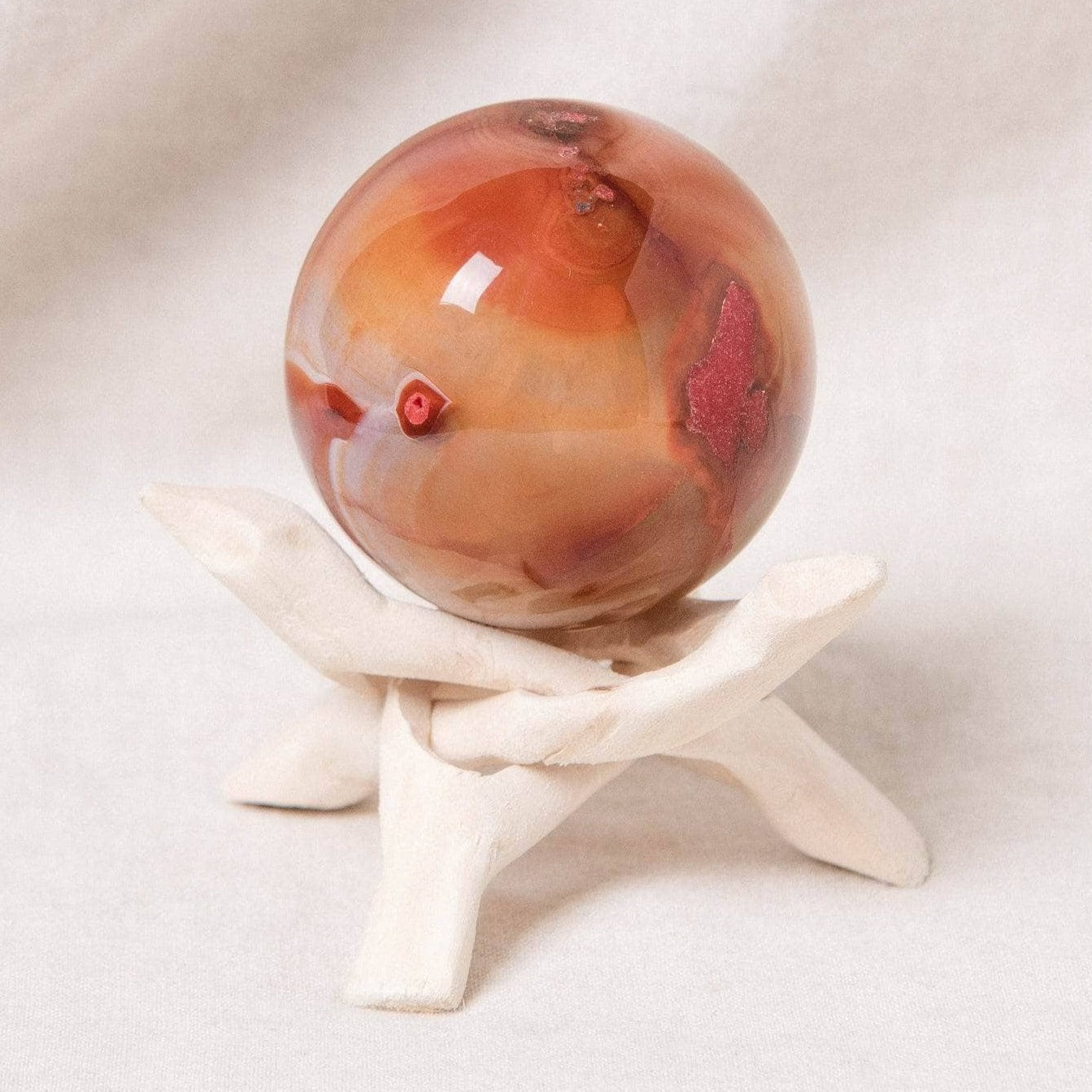 Carnelian Sphere with Tripod - AAA Premium Quality、mySite、hinf8tx79