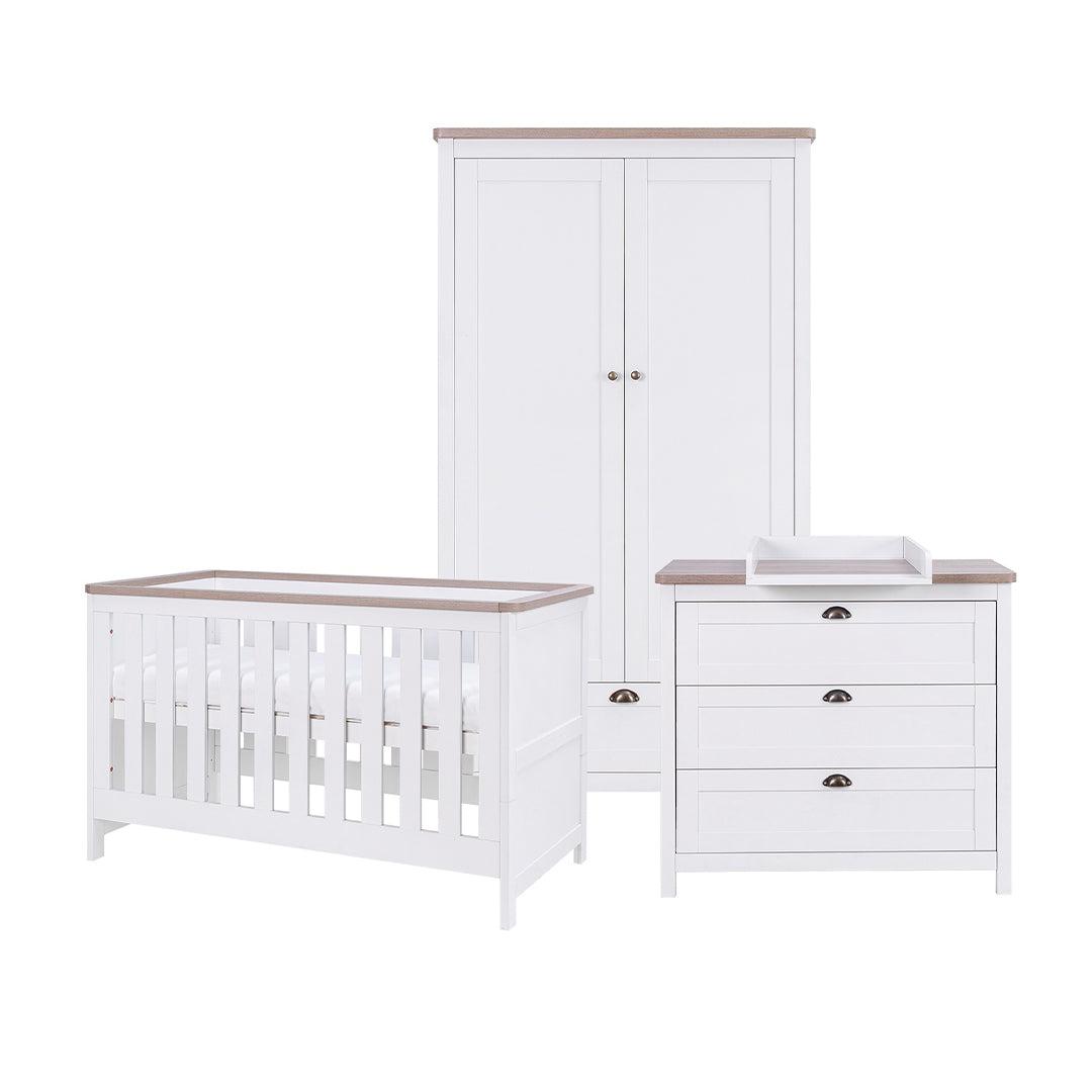 Tutti Bambini Verona 3 Piece Room Set - White/Oak、mySite、merchandisen