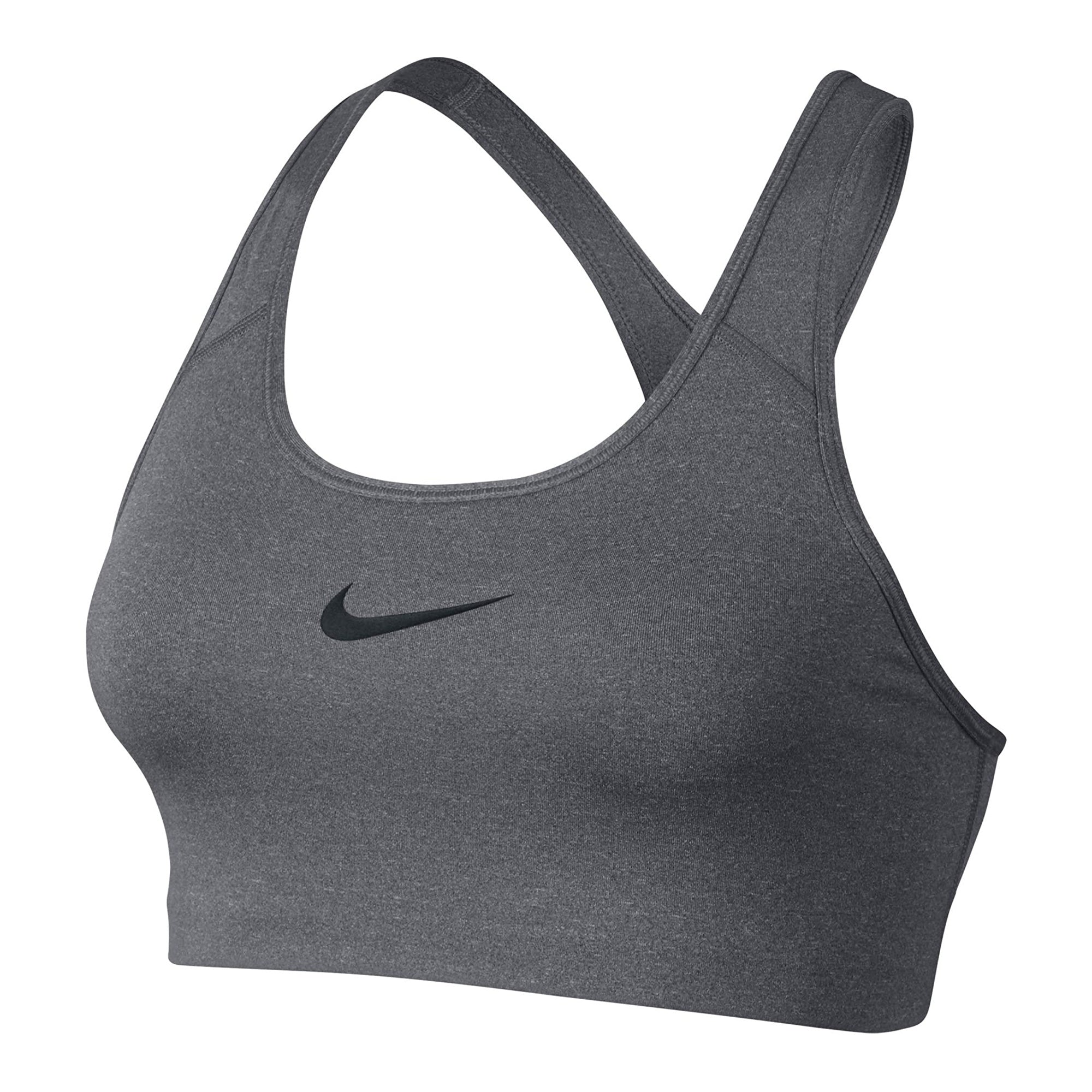 Nike Women's Classic Swoosh Sports Bra Carbon Heather/Black、mySite、bottomscart