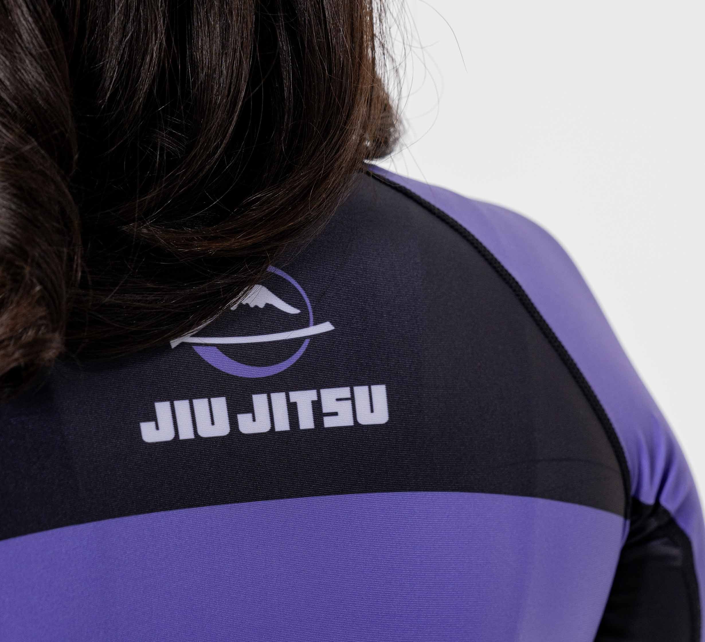 Womens Jiu Jitsu Script Flex Lite Long Sleeve Rashguard Purple、mySite、gigharbornorthrealestate