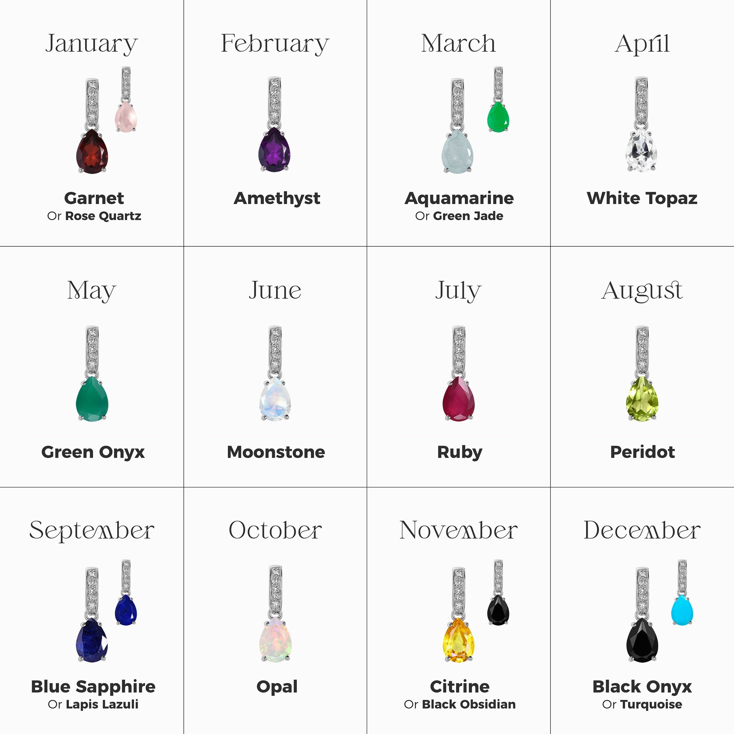 Sway Birthstone Necklace + Free Gift Bag、mySite、hinf8tx79