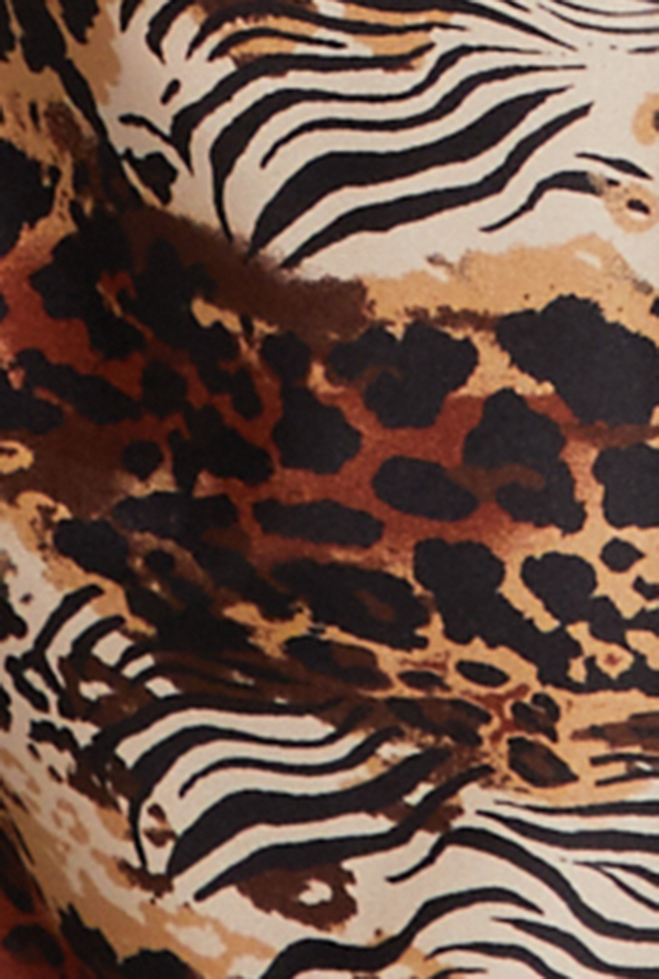 Satin Animal Print Crop Top and Pants Set、mySite、camillekostekn