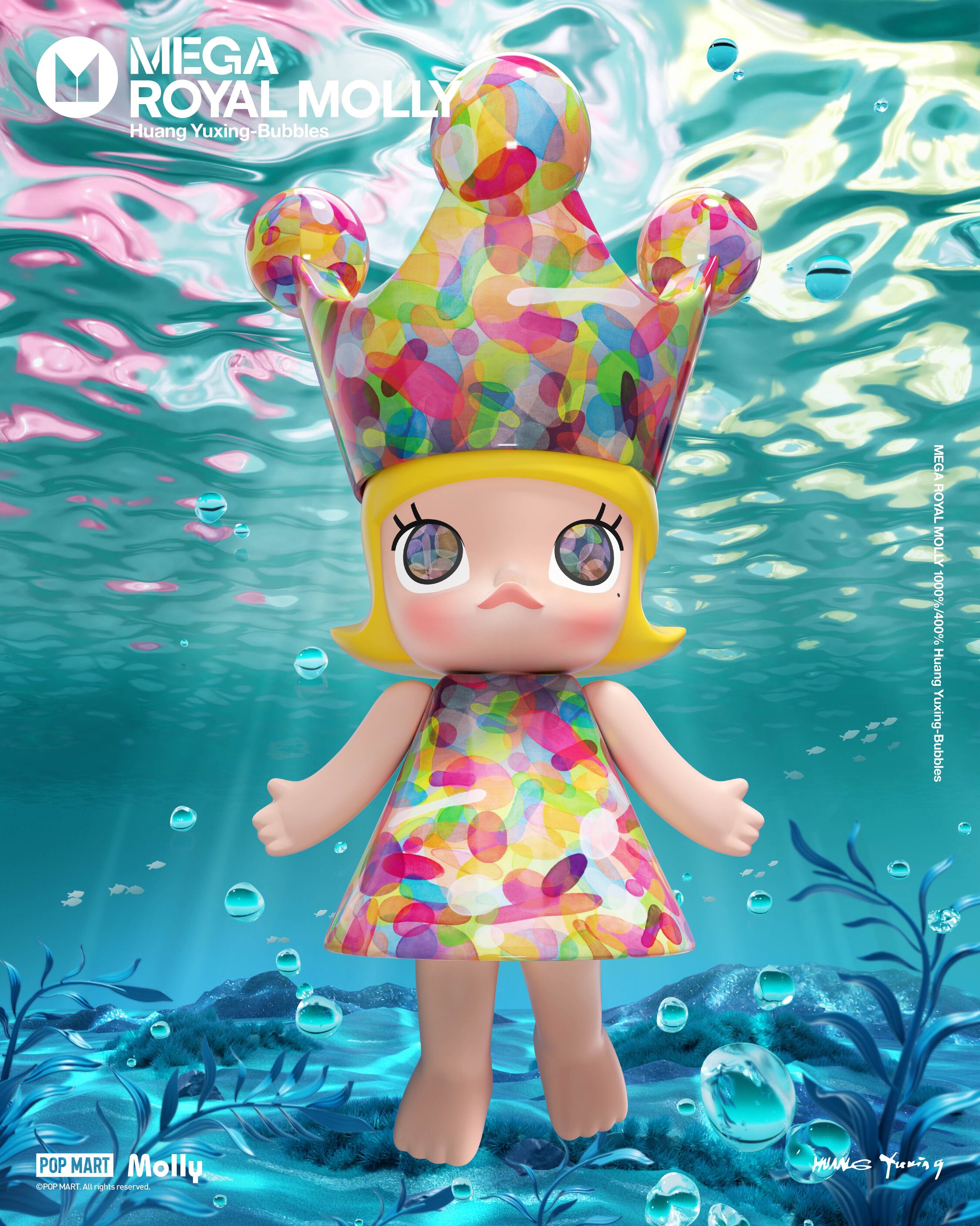  POP MART MEGA ROYAL MOLLY 400% Huang Yuxing-Bubbles、mySite、greenlandpopulation