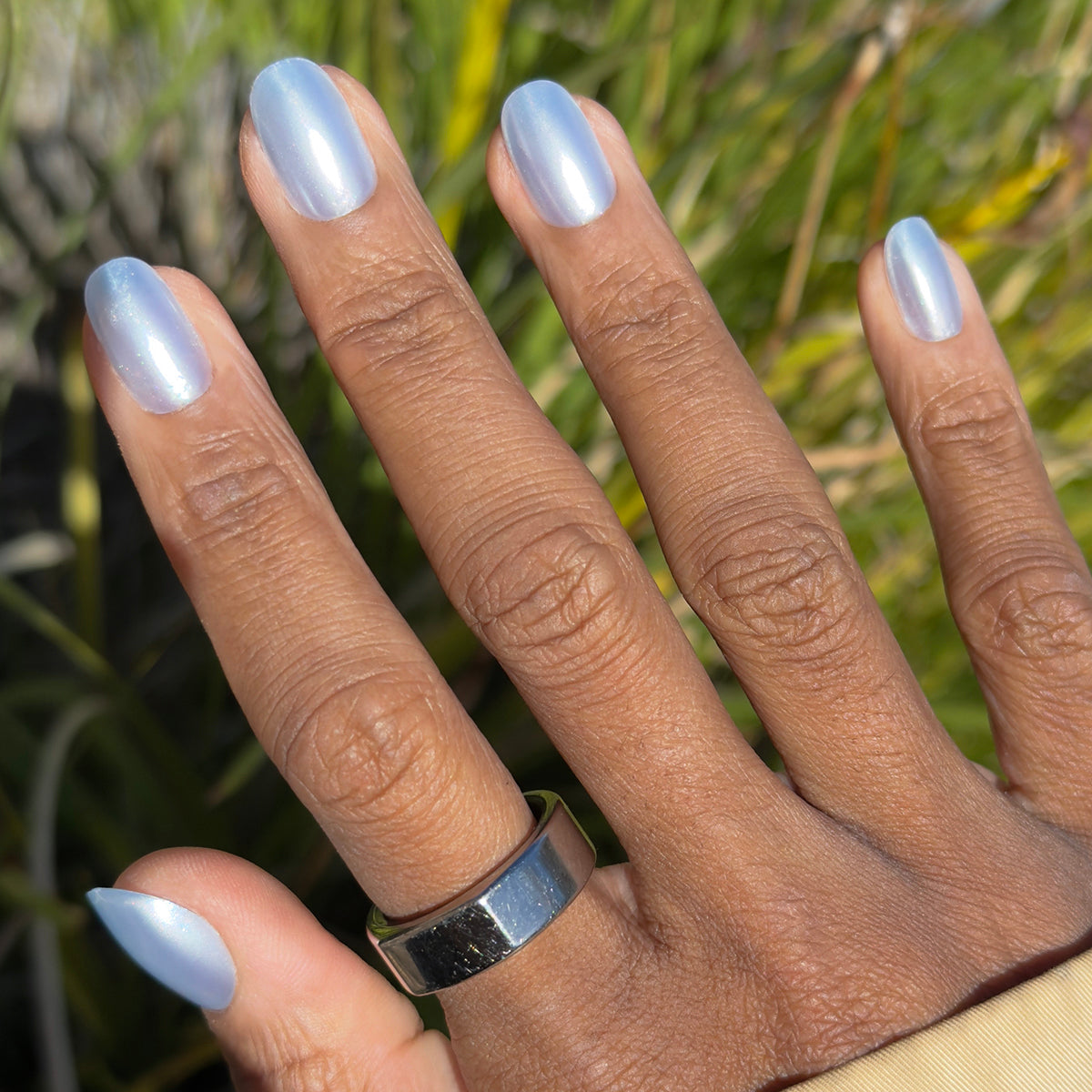 Sky Chrome - Press-On | Short | Round、mySite、solidvoid