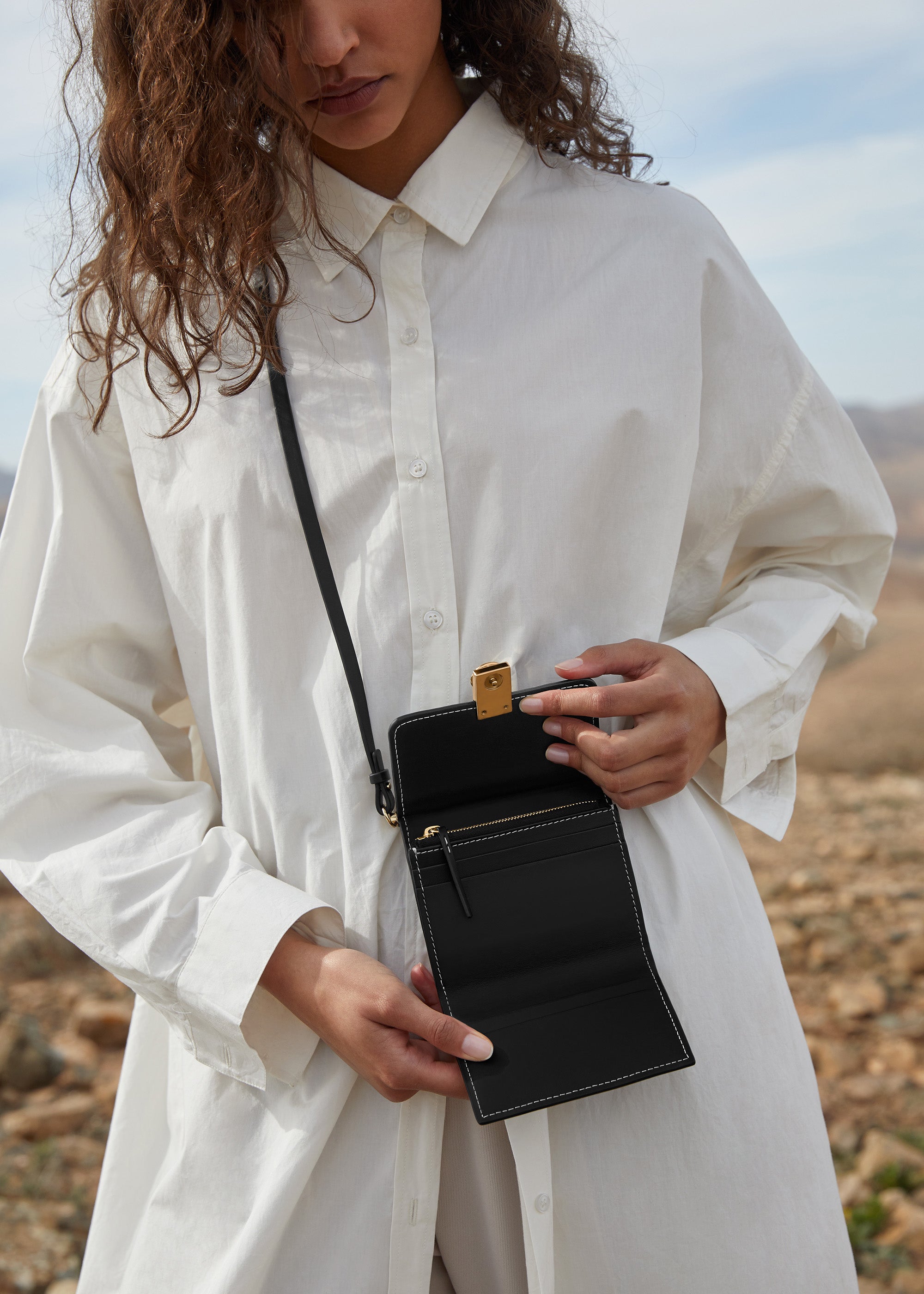 Portefeuille Num茅ro Sept Bandouli猫re - Noir Lisse、mySite、camillekostekn