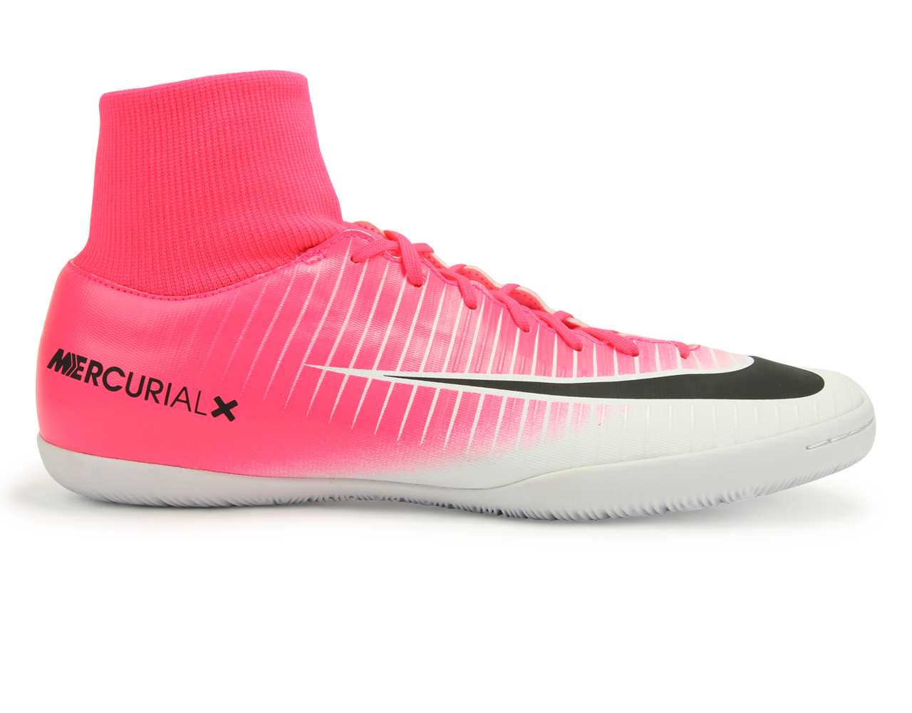 Nike Men's MercurialX Victory VI Dynamic Fit Indoor Soccer Shoes Racer Pink/Black/White、mySite、noshort