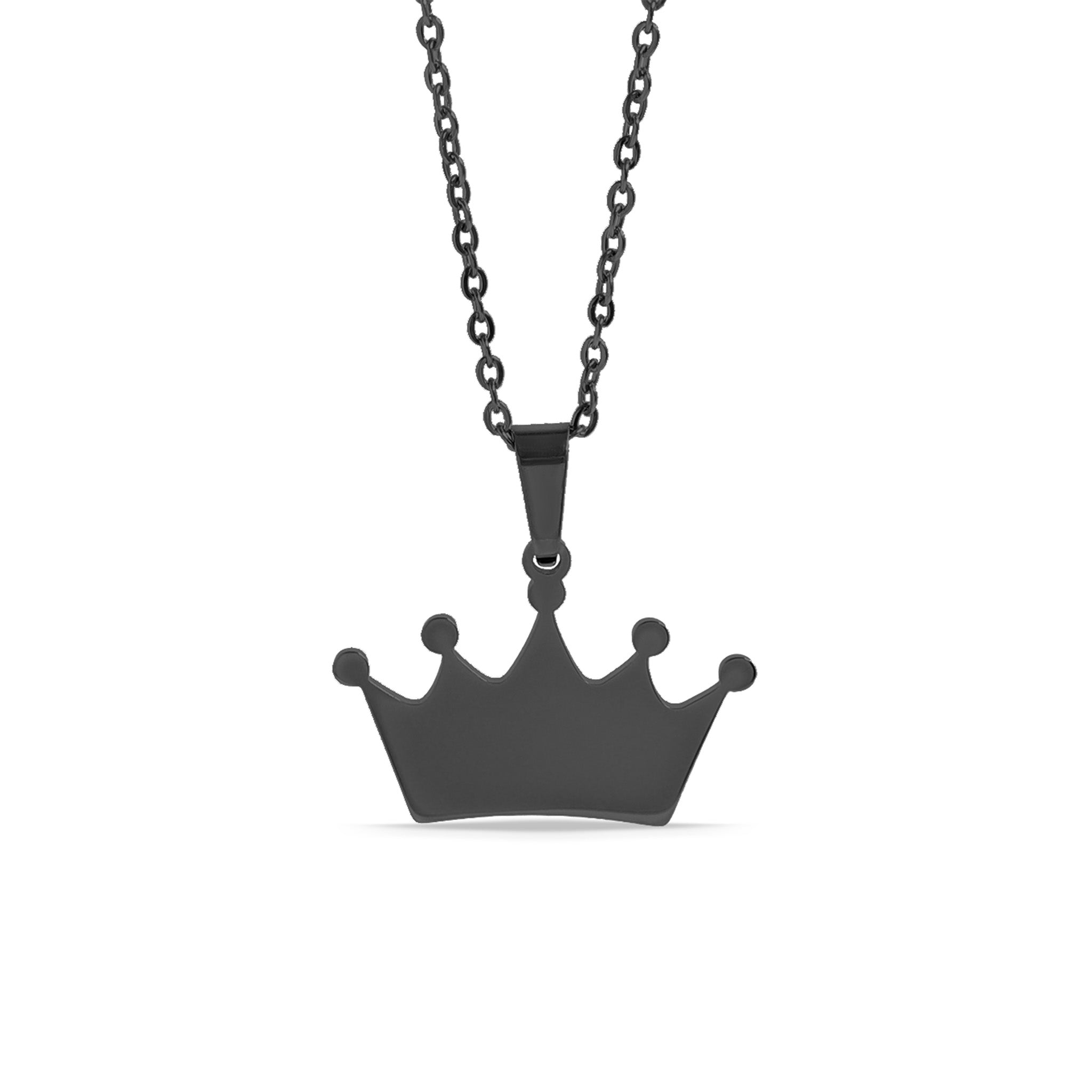 18K Gold PVD Stainless Steel Blank Crown Necklace / SBB0262、mySite、dreamappss