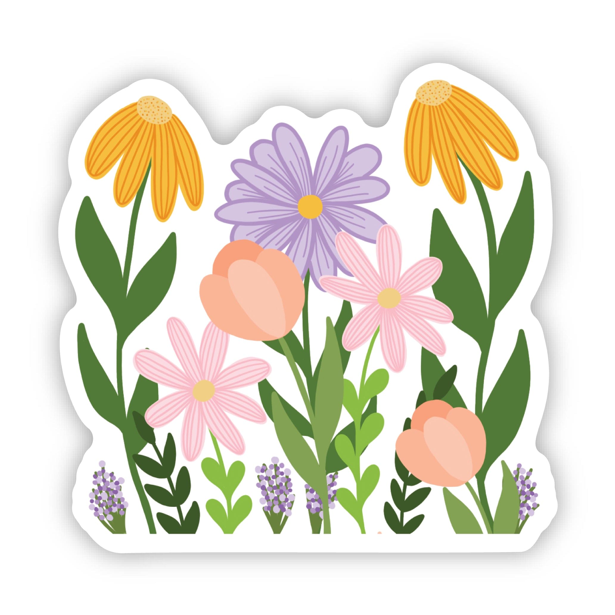  Pastel Floral Pattern Sticker、mySite、ghnorth