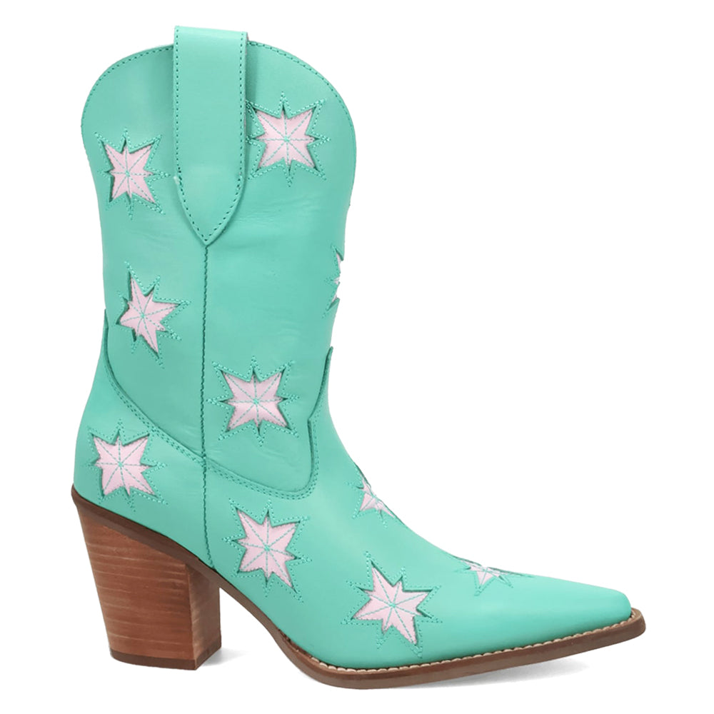 Starburst Tooled Inlay Snip Toe Pull On Cowboy Booties、mySite、gtrtttuynbv