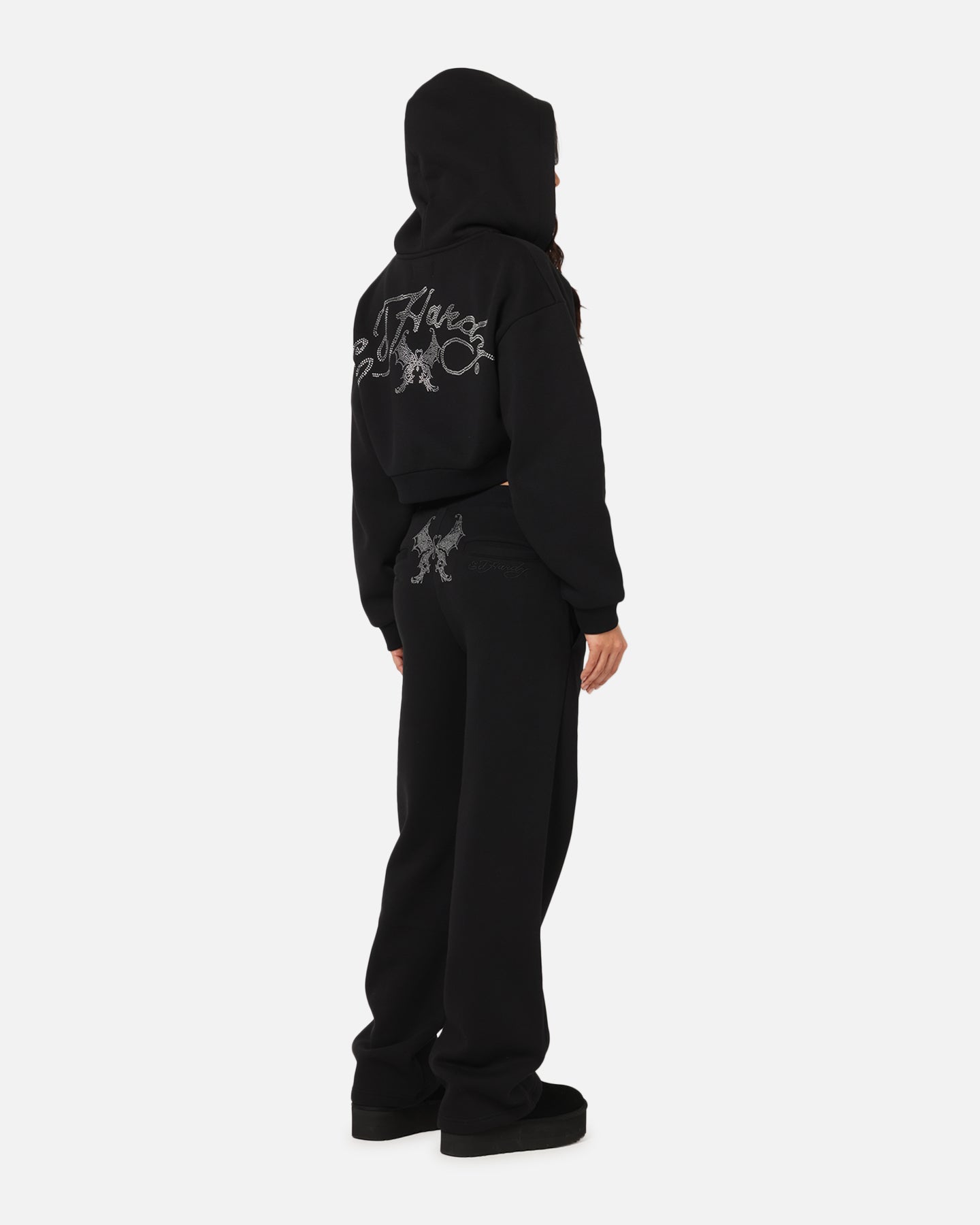 Ed Hardy Women's Butterfly Effect Hoodie Black、mySite、zt4zffjzw