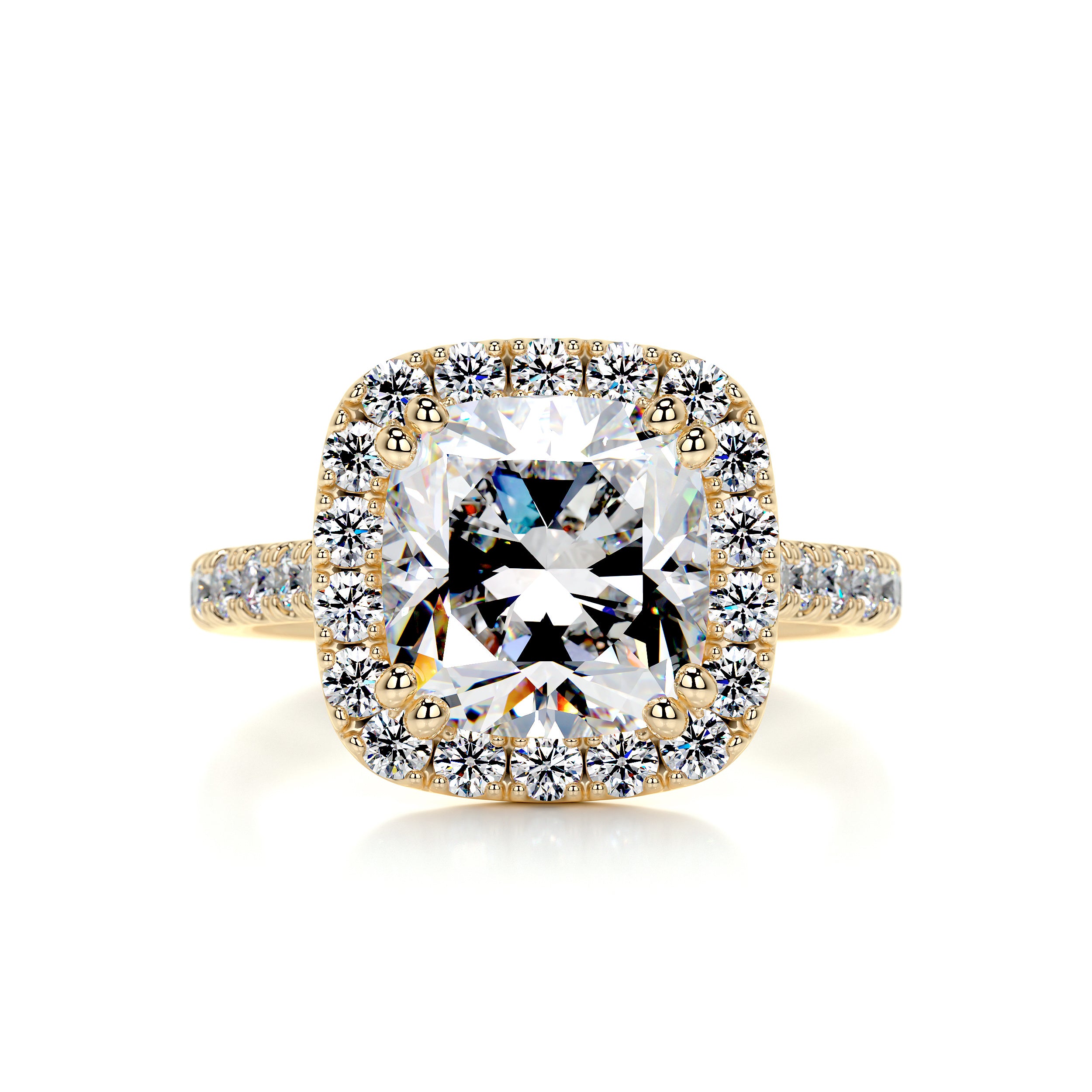 Jacqueline Moissanite & Diamond Ring -18K Yellow Gold、mySite、hinf8tx79