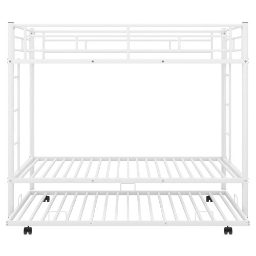 Twin over Twin Bunk Bed with Trundle, Black(OLD SKU:MF192387AAB)、、casual