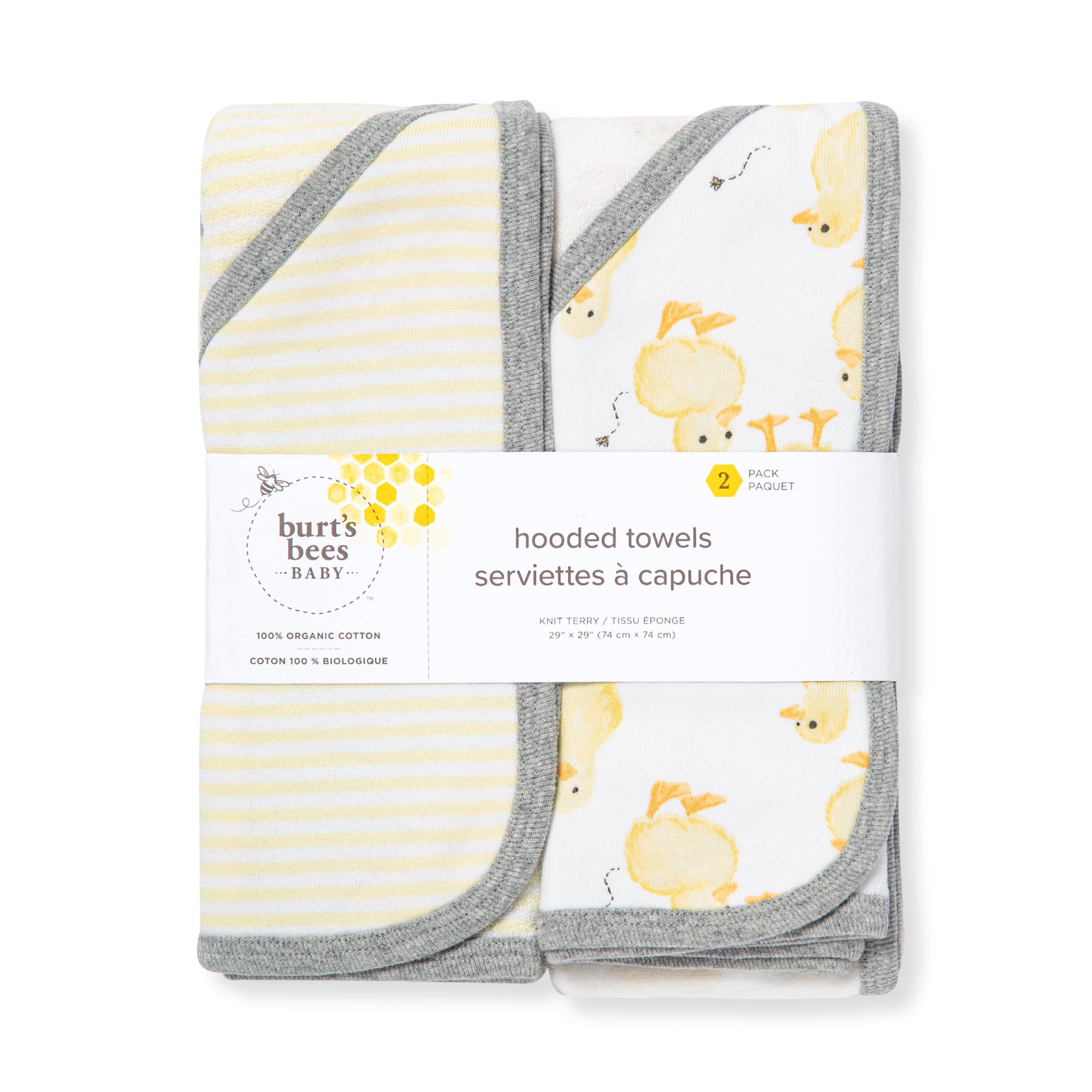 Little Ducks Organic Cotton Hooded Towels 2 Pack、mySite、g9winljtr