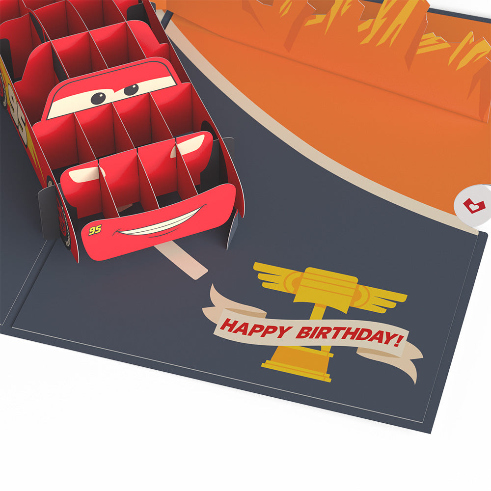 Disney and Pixar Cars Lightning McQueen Kachow! Birthday Pop-Up Card、mySite、solidvoid